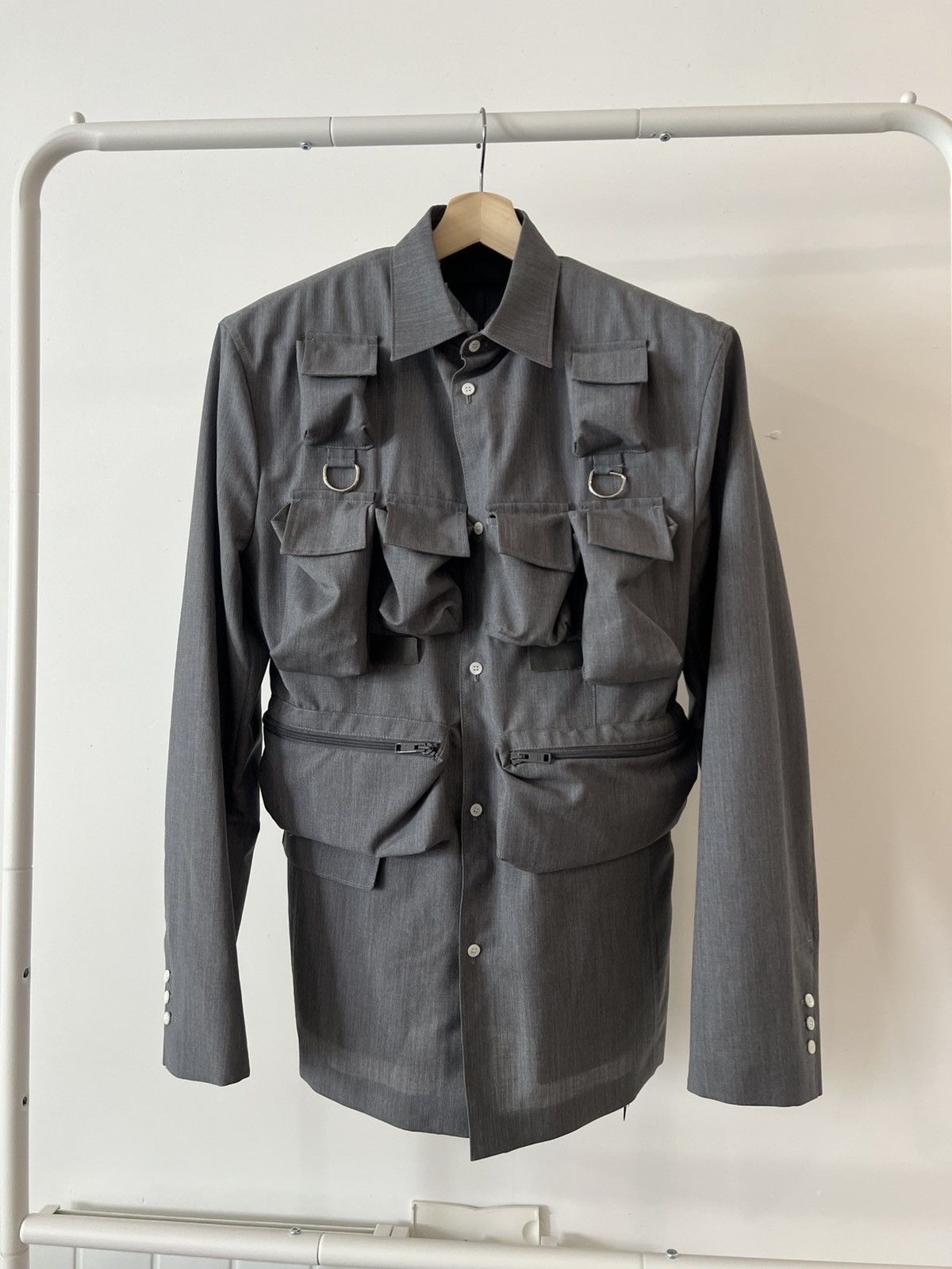 Prada PRADA Wool and Mohair Pockets Shirts 24ss Size US S / EU 44-46 / 1 - 1 Thumbnail