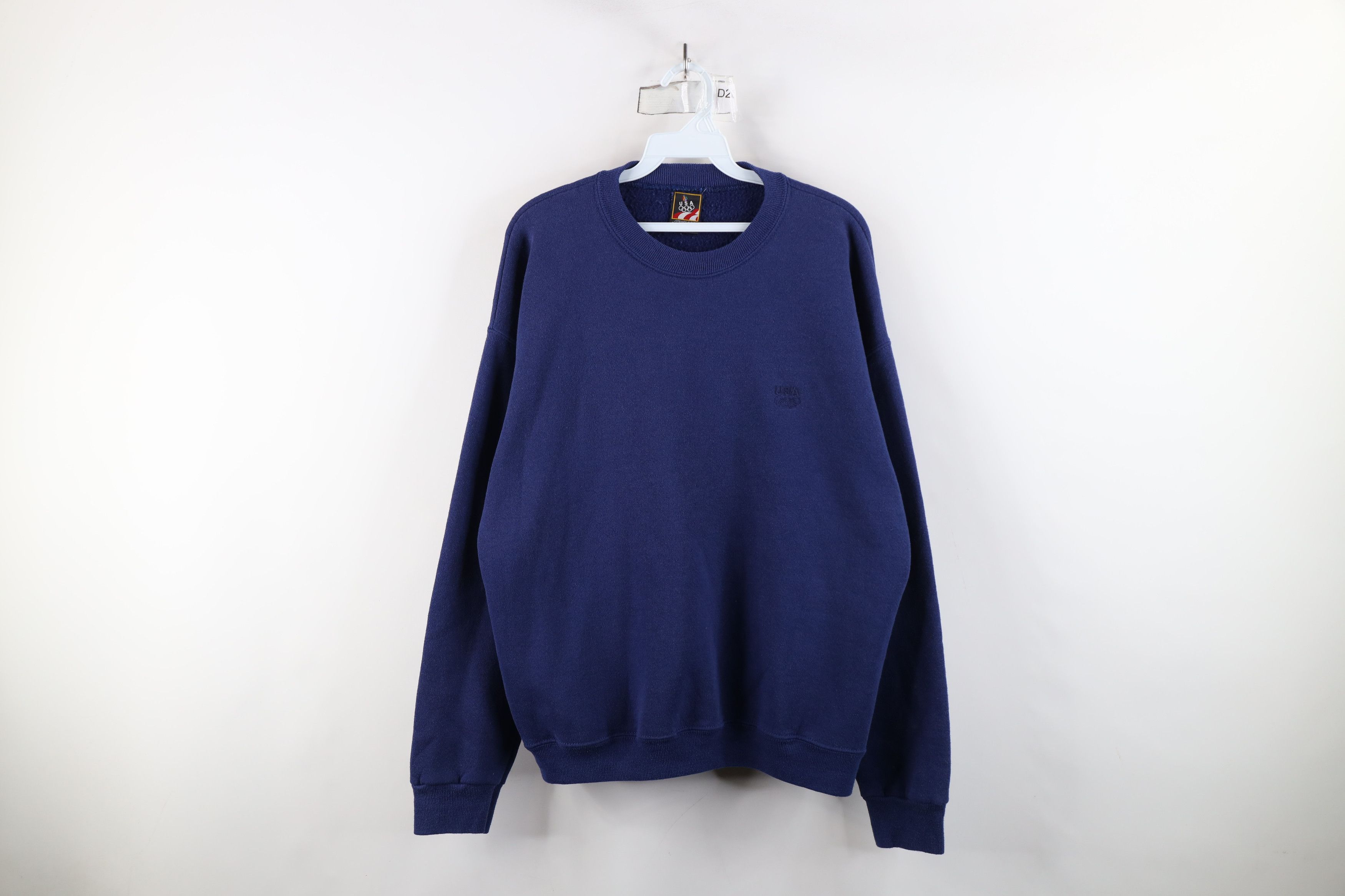 Vintage Vintage 90s USA Olympics Spell Crewneck Sweatshirt Blue USA Size US L / EU 52-54 / 3 - 1 Thumbnail
