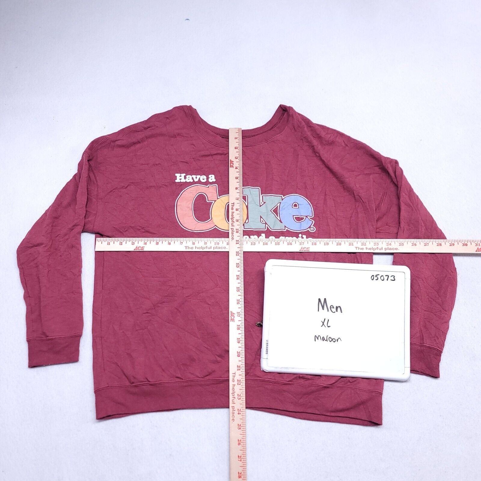 Coca Cola Coca-Cola Pullover Sweatshirt Men Size Extra Large XL Maroon Size US XL / EU 56 / 4 - 7 Thumbnail
