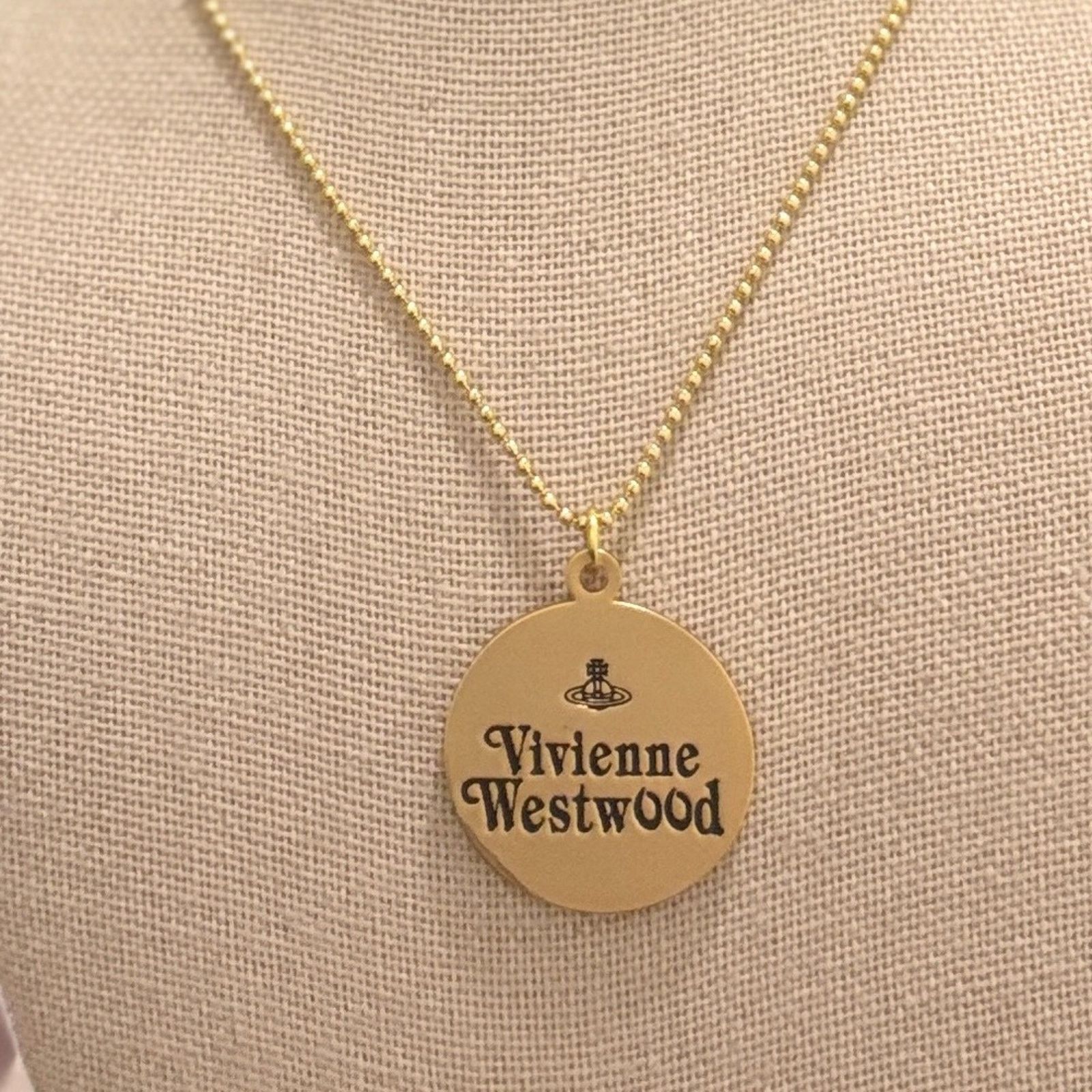 Vivienne Westwood Vivienne Westwood Logo Pendant Necklace 18K gold-plated Size ONE SIZE - 10 Thumbnail