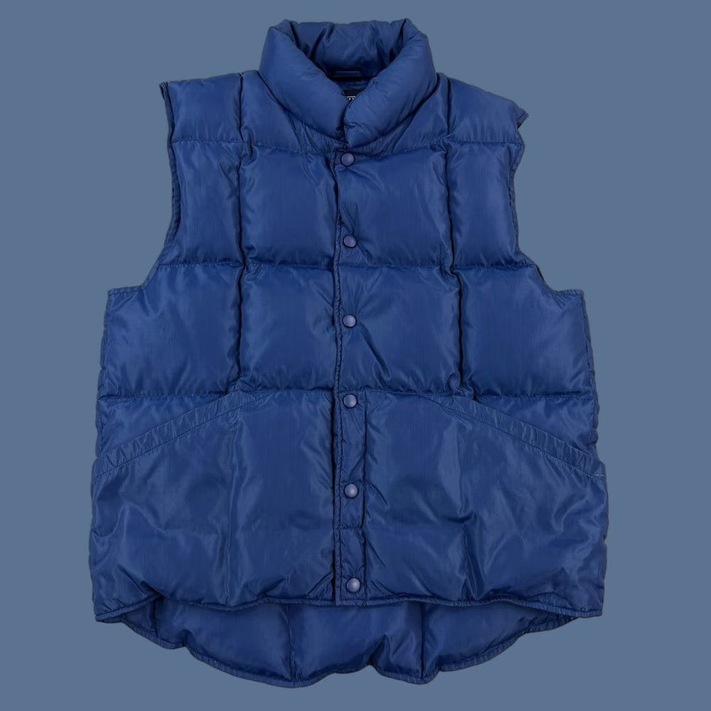 Lands' End VINTAGE Lands End Vest Unisex Medium Blue Goose Down Quilted Snap Front Puffer Size US M / EU 48-50 / 2 - 1 Thumbnail