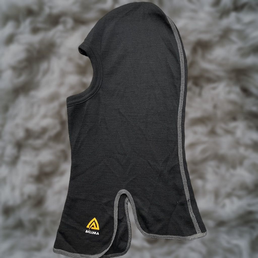 Vintage Aclima Balaclava 100% Soft Wool 200g Outdoor Hiking Thermo Black WarmWool Hat Knit Merino Wool Mens One Size Black Thermal Breathable Regular Size ONE SIZE - 1 Thumbnail