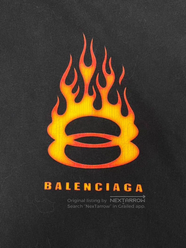 Balenciaga Balenciaga Double Ring Flame Logo Casual Crew Neck Short S Size US S / EU 44-46 / 1 - 3 Thumbnail