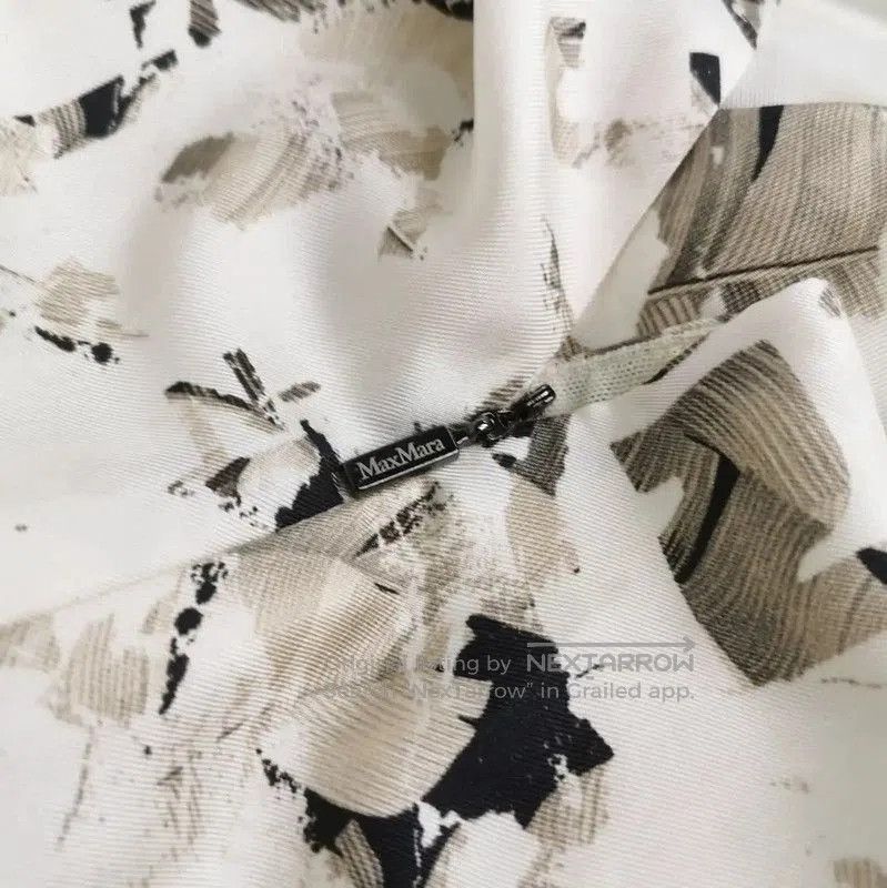 Max Mara MaxMara White Silk Floral Dress for Women . Size L / US 10 / IT 46 - 3 Thumbnail