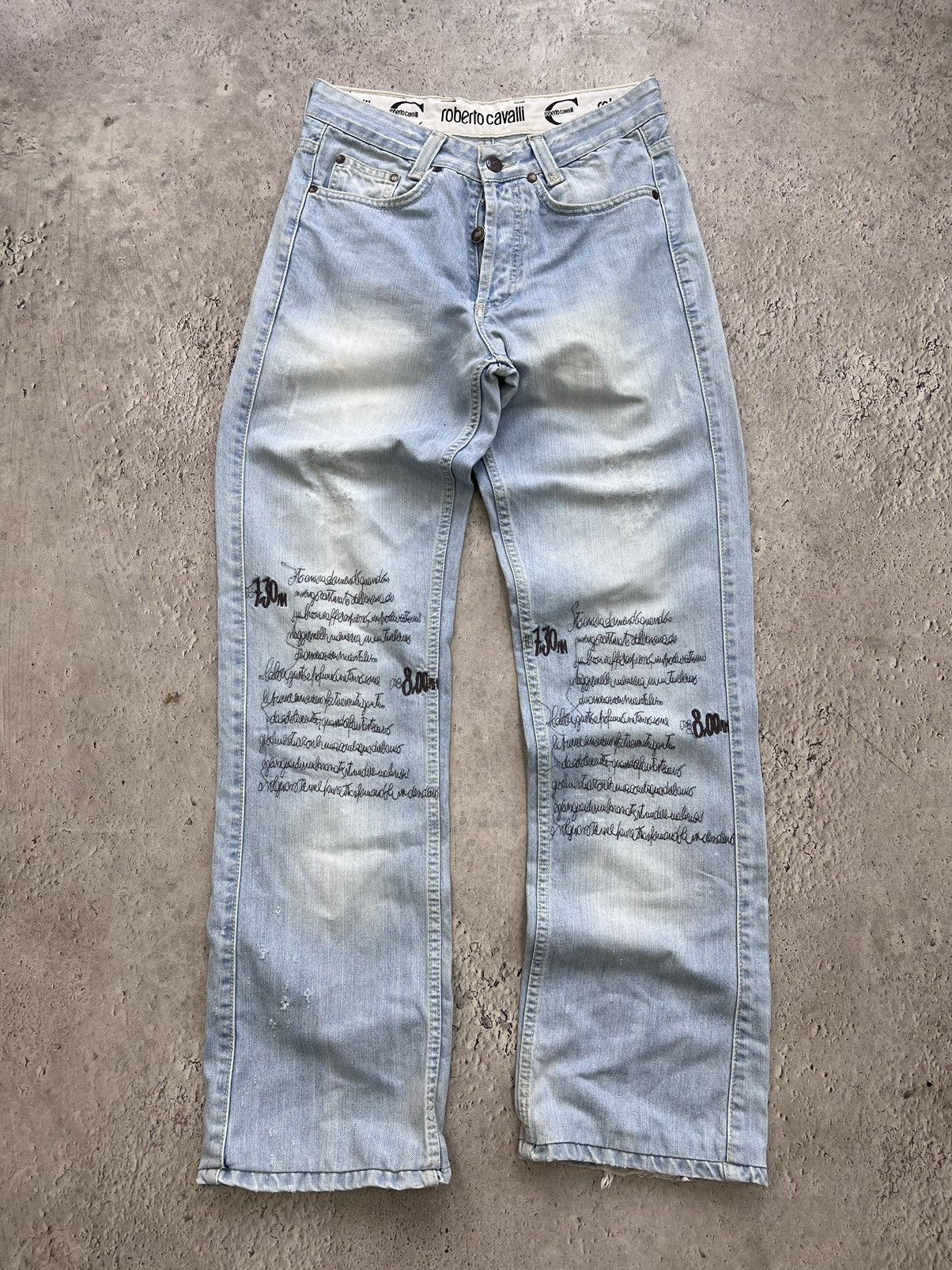 Japanese Brand × Vintage Vintage Distressed Denim Pants Cavalli Style Jeans Size US 30 / EU 46 - 1 Thumbnail