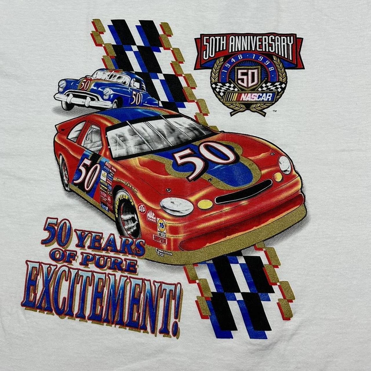 NASCAR Vintage Nascar T Shirt 50th Anniversary Winston Series 1998 Size US XL / EU 56 / 4 - 3 Thumbnail