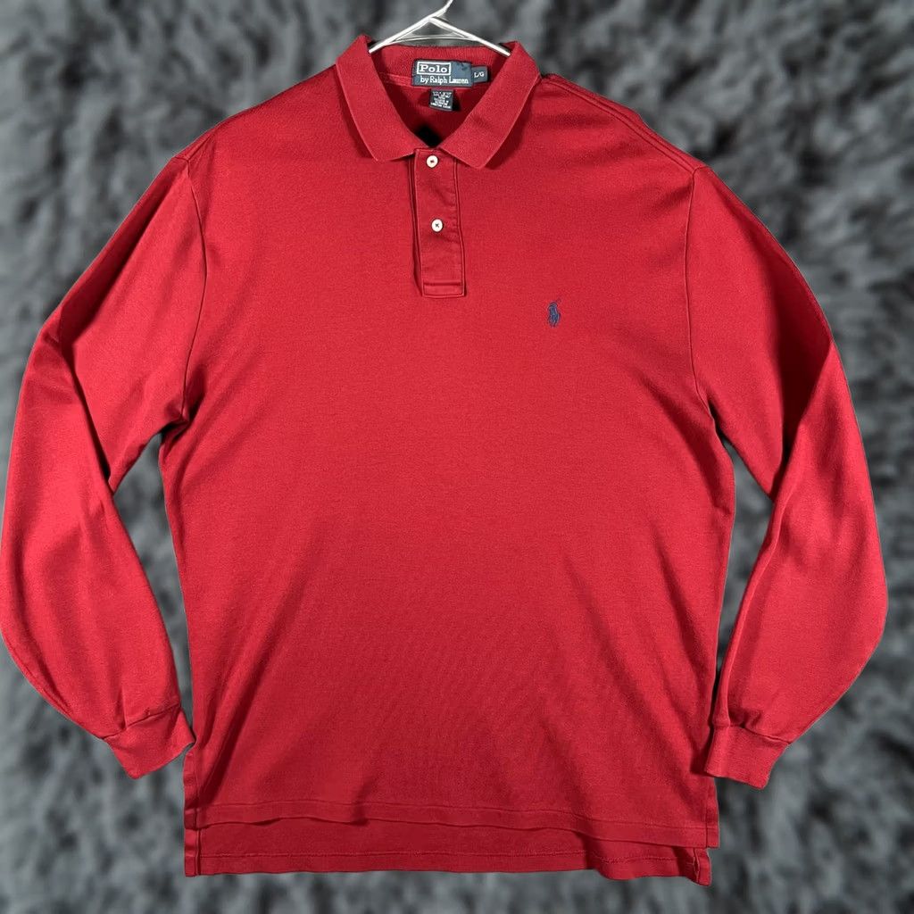Polo Ralph Lauren Polo By Ralph Lauren Shirt Mens Large Red Classic Fit Long Sleeve Pony Preppy Size US L / EU 52-54 / 3 - 1 Thumbnail