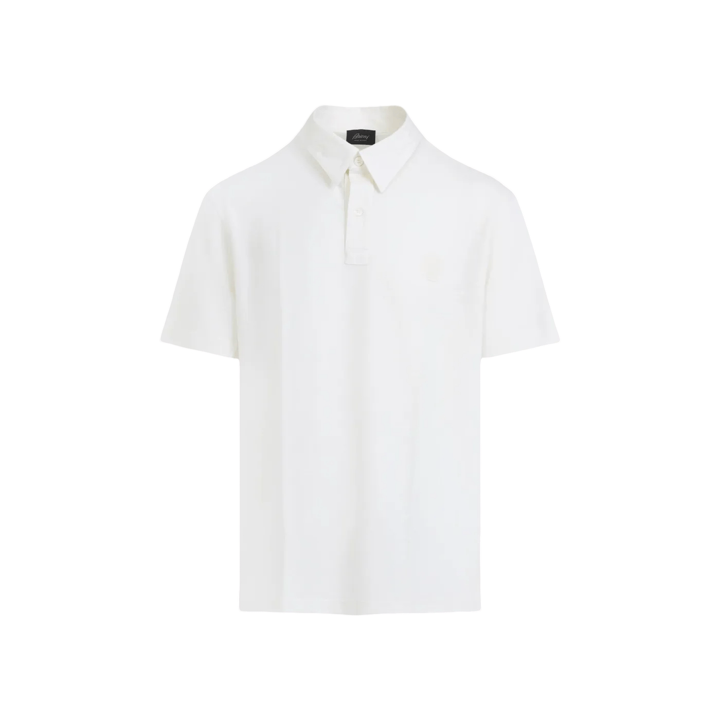 BRIONI White Wool Polo Shirt New & Authentic