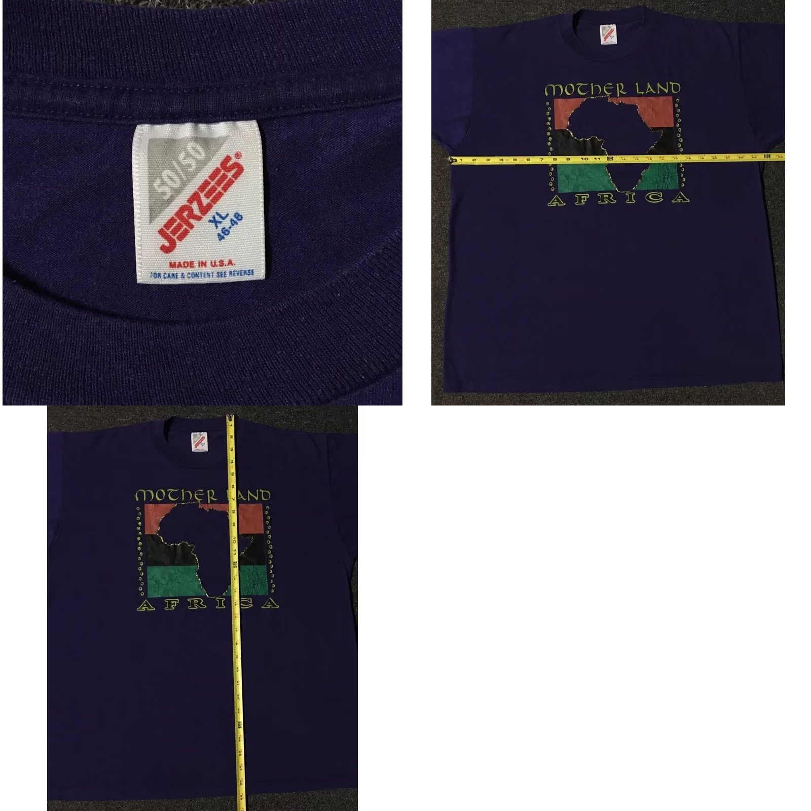 MOTHER Vintage 90s African Mother Land Faded Shirt XL USA Flag Art Nature Safari Grunge 80s Size US XL / EU 56 / 4 - 8 Thumbnail