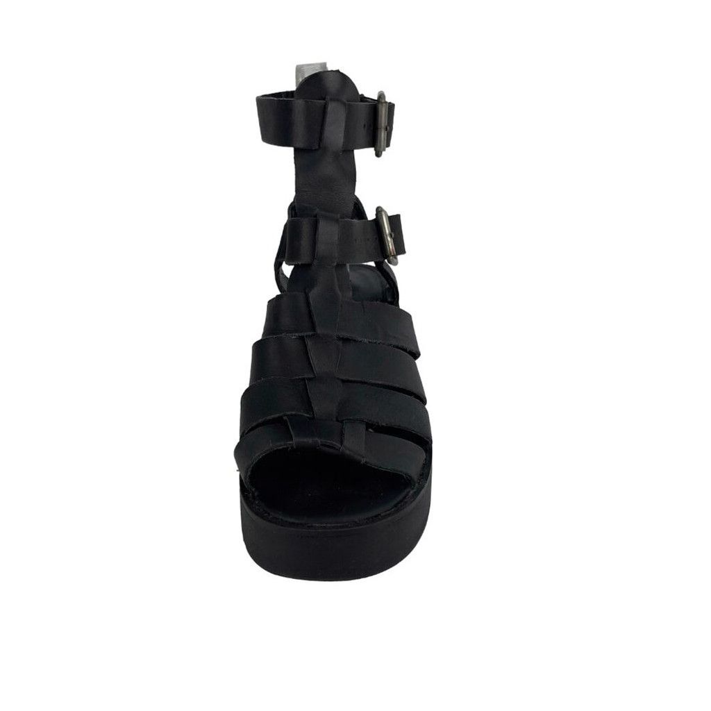 Windsor Smith WINDSOR SMITH Leather Block Heel Ankle Straps Black Sandal Size US 6 / IT 36 - 7 Thumbnail