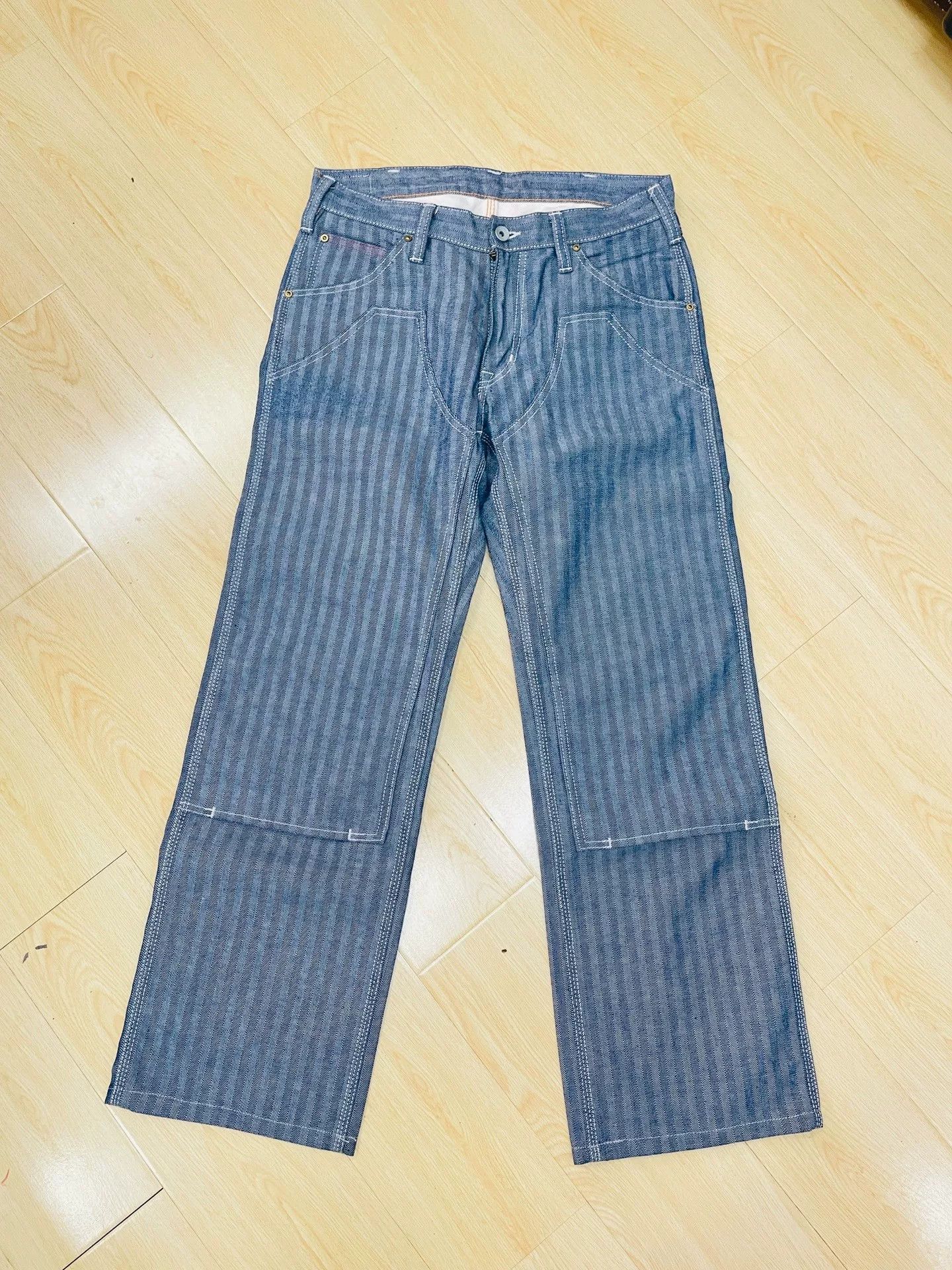 Iron Heart Work Pants with Unique Herringbone Pattern
