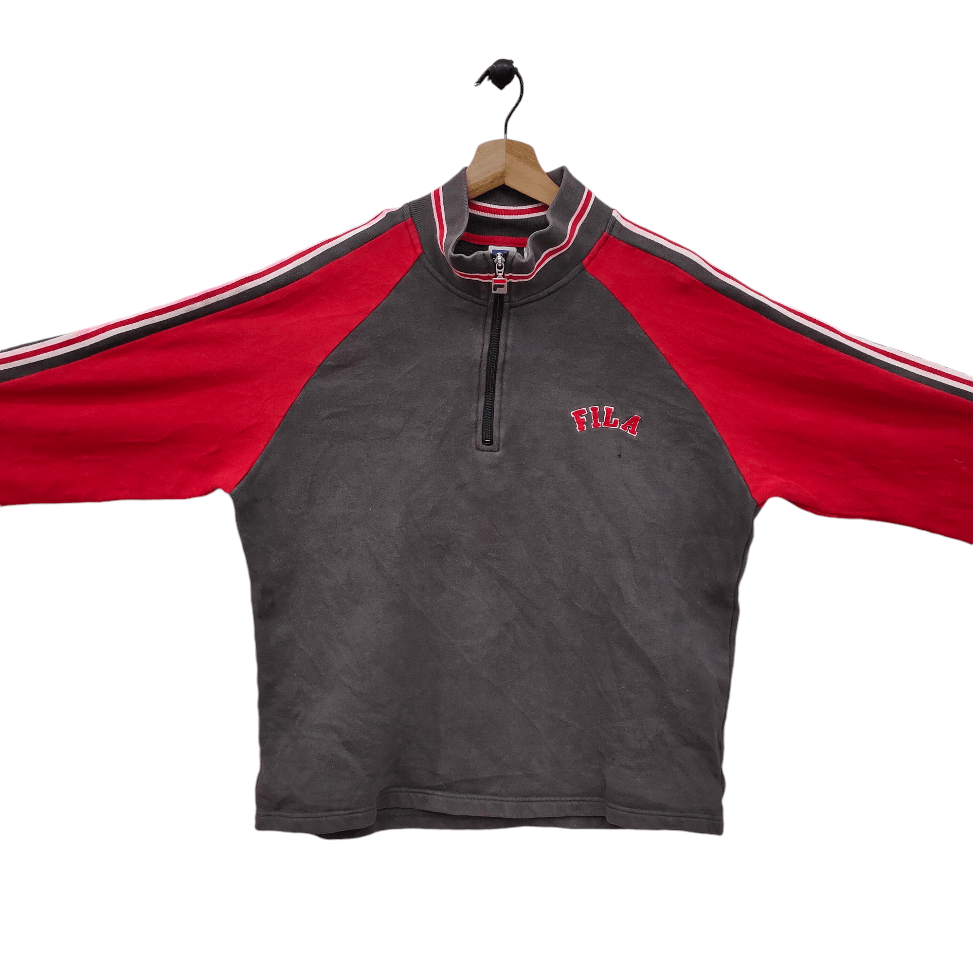 Fila Y2K Fila Quarter Zip Sweater Medium Vintage l Size US M / EU 48-50 / 2 - 2 Thumbnail