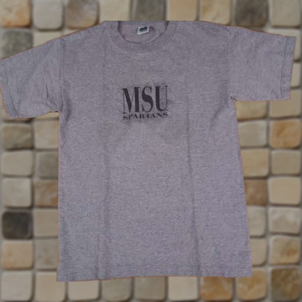 Vintage TLC Shirt Mens L Gray Michigan State MSU Spartans USA Made Grey Size US L / EU 52-54 / 3 - 1 Thumbnail