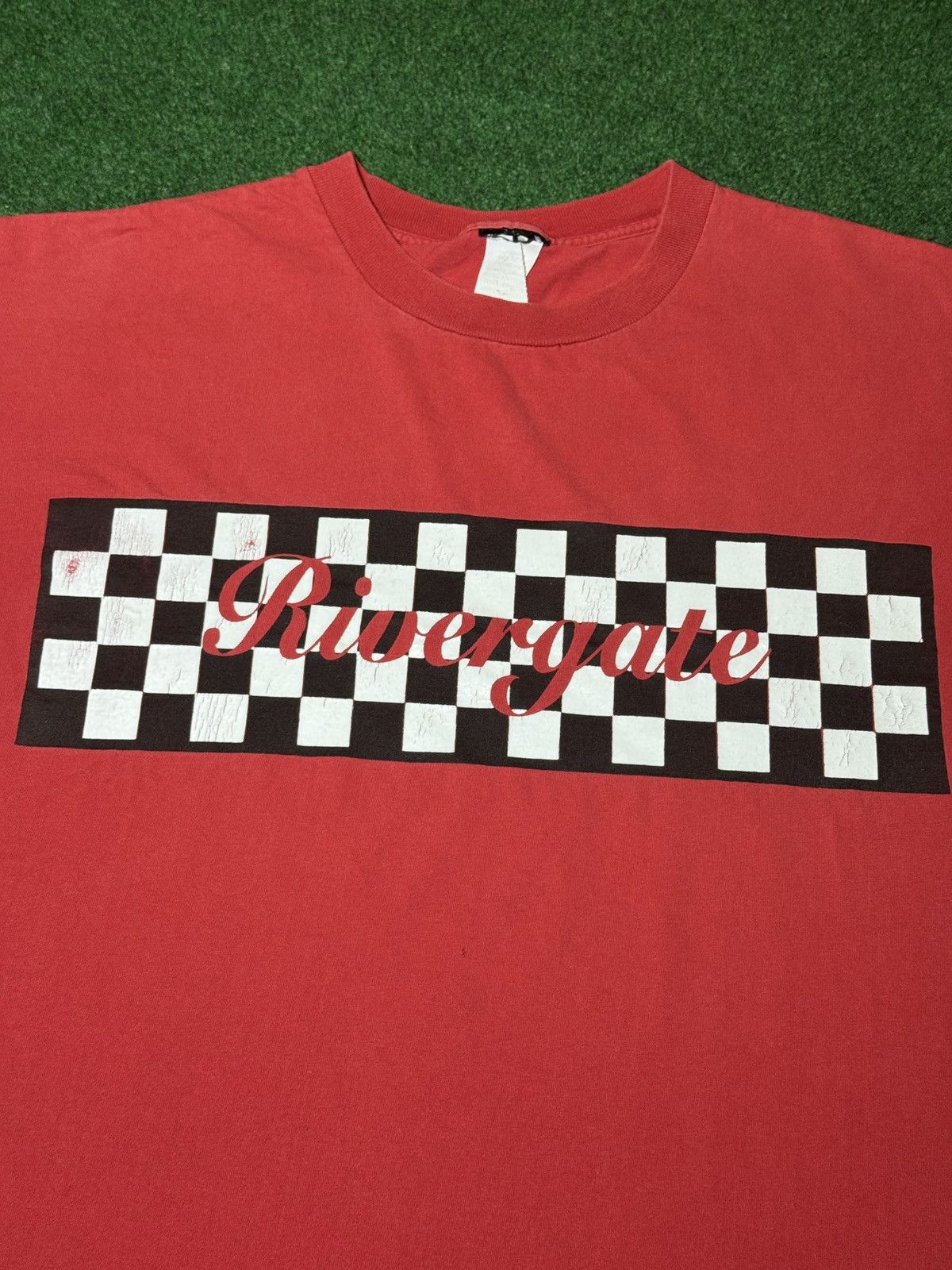 Vintage Vintage 90s Checkered Rivergate Grunge Skater Baggy T Shirt Size US XL / EU 56 / 4 - 2 Thumbnail