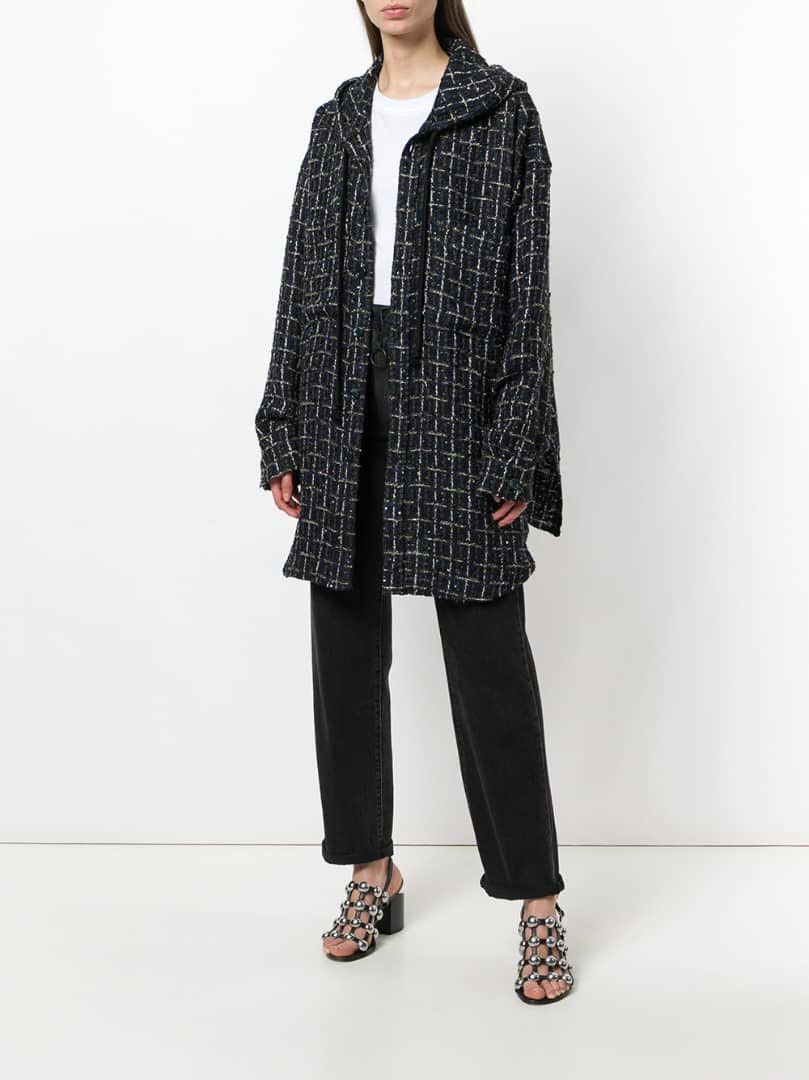 Faith Connexion Faith Connexion Tweed Oversize Hooded Shirt (PIT 22.5) Size S / US 4 / IT 40 - 14 Thumbnail