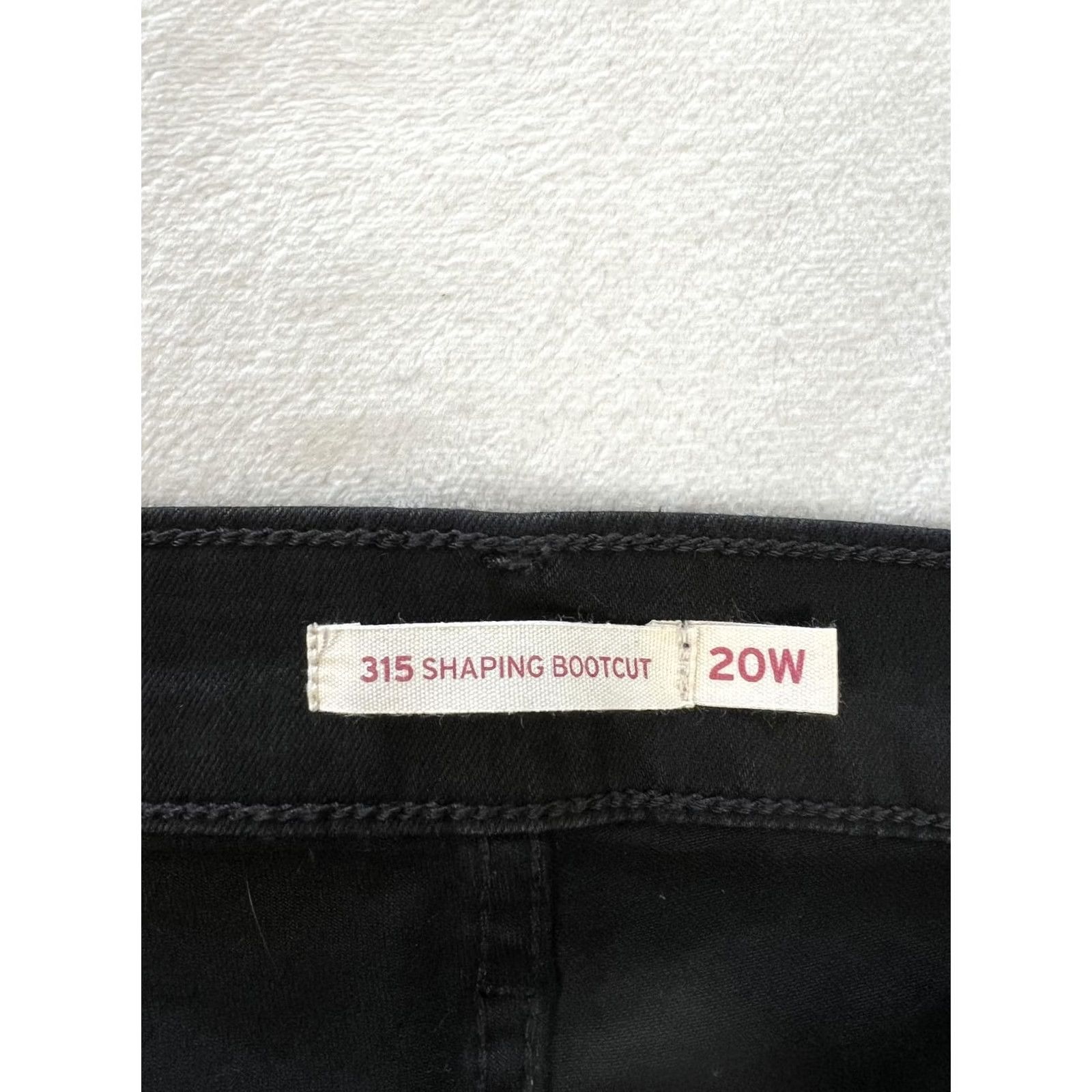 Levi's Levi's 315 Shaping Bootcut Jeans Womens 20W M Black Wash Mid Rise Stretch Boots Cut Denim Cotton Polyester Spandex Jeans Womens 5-Pocket Design N/A Size 42" / US 20 - 3 Thumbnail