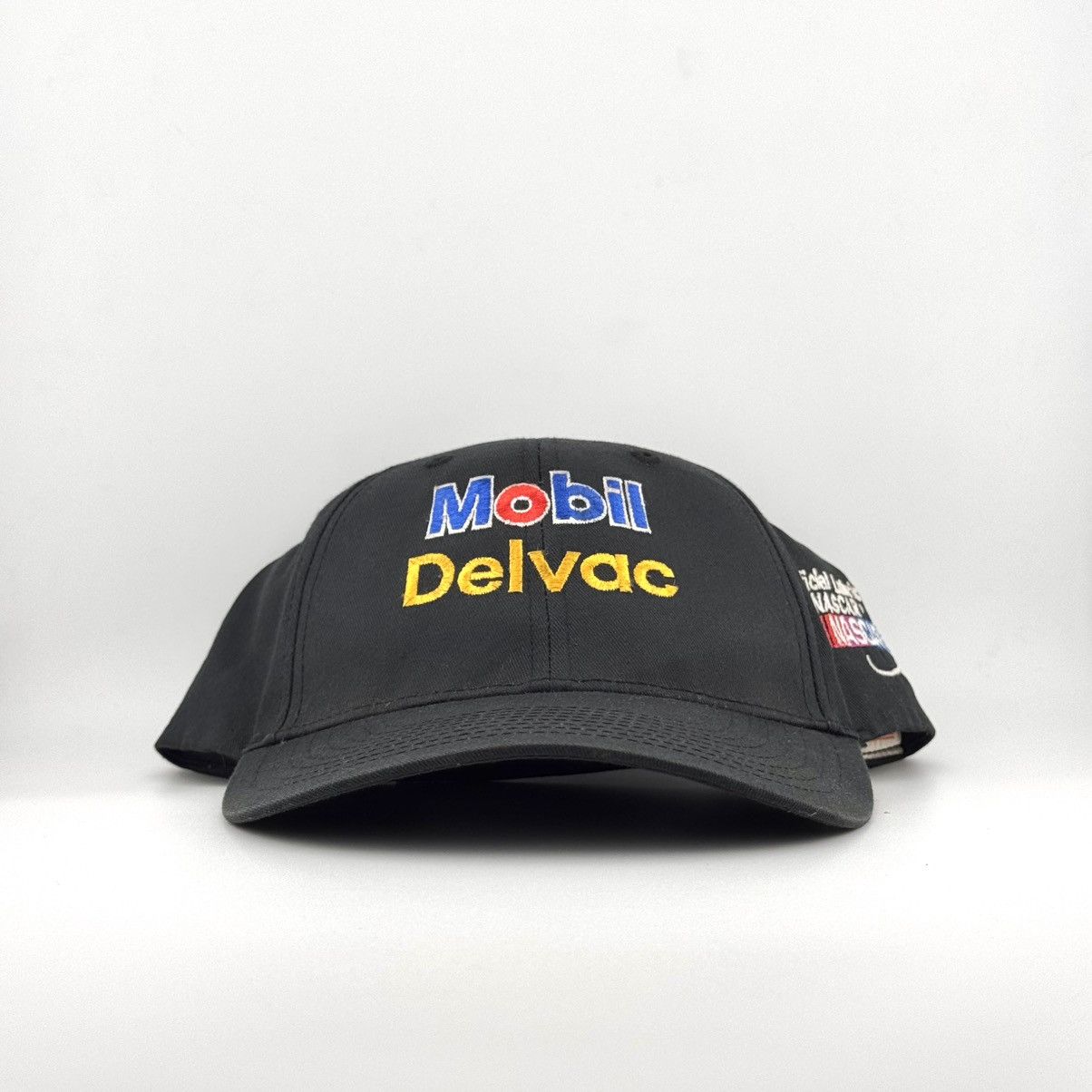 NASCAR Vtg Mobil Delvac NASCAR Official Sponsor Trucker Hat Size ONE SIZE - 1 Thumbnail