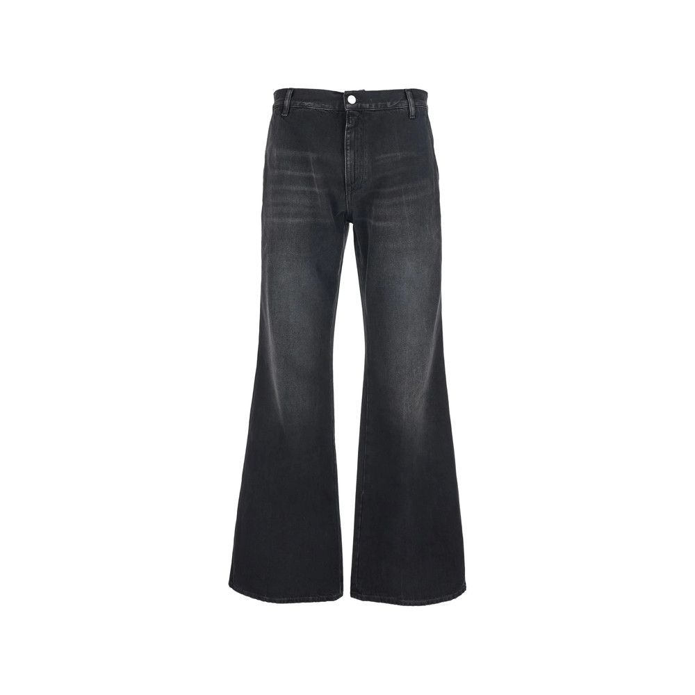 Amiri Amiri BLACK Denim - Wide-Leg Jeans Size US 30 / EU 46 - 1 Thumbnail