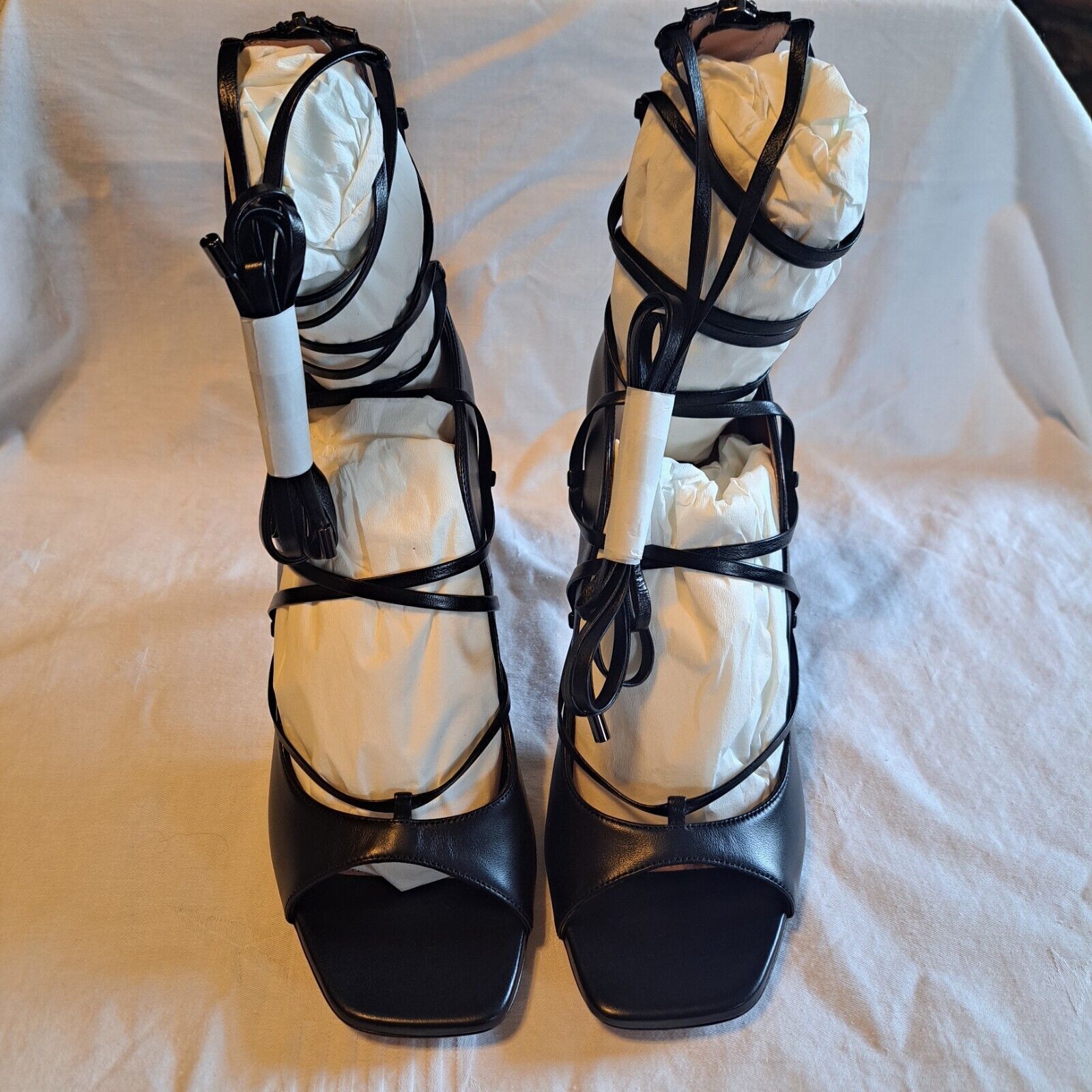 REVOLVE Revolve LITA by Ciara Strappy Leather Heel Sandal Blk EU 41 Size US 10 / IT 40 - 8 Thumbnail