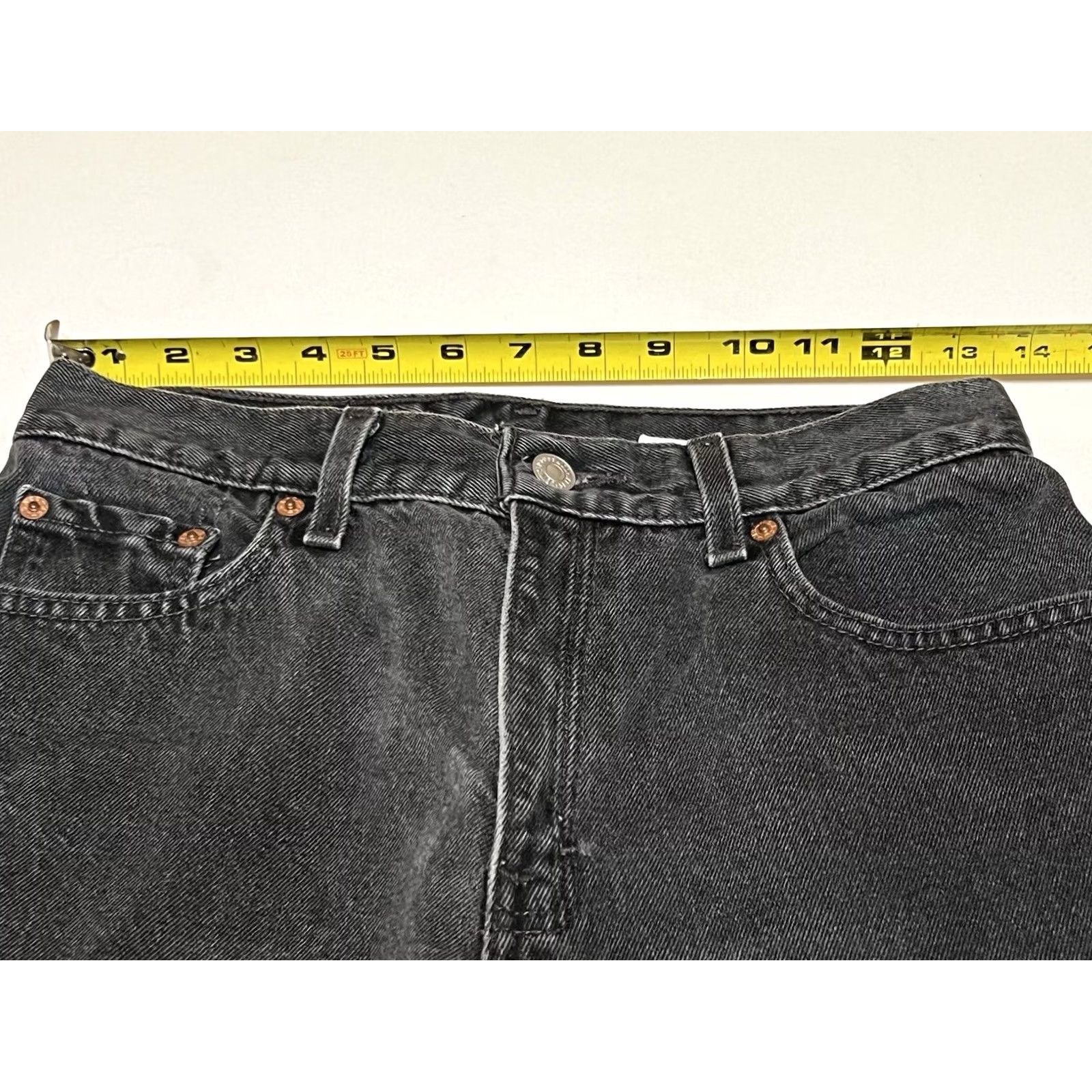 Levi's VINTAGE Levi's 550 Jeans Women 8 Black Relaxed Tapered 27x30.5 5-Pocket Denim 90s Mens Girls Womens Size 30" / US 8 / IT 44 - 3 Thumbnail