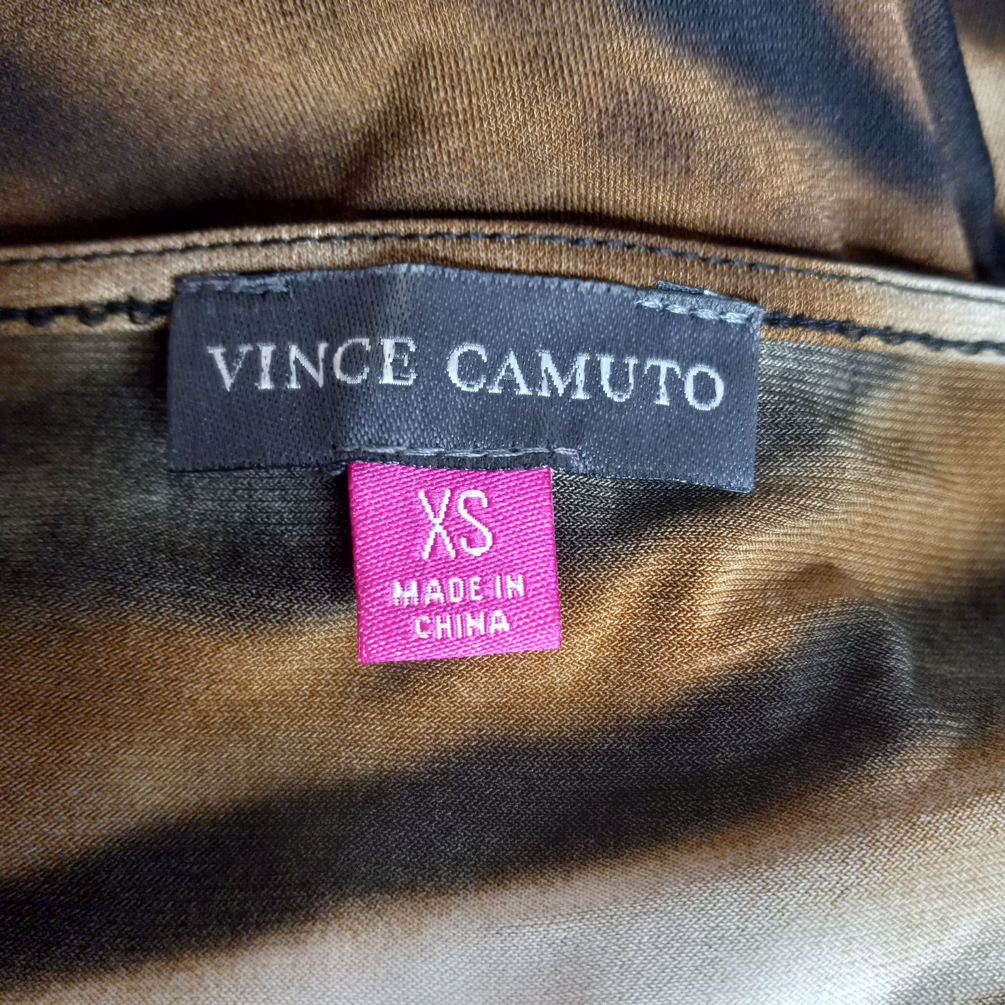Vince Camuto Vince Camuto XS Top Sleeveless Tiger Print Drape Neck Polyes Size XS / US 0-2 / IT 36-38 - 8 Thumbnail