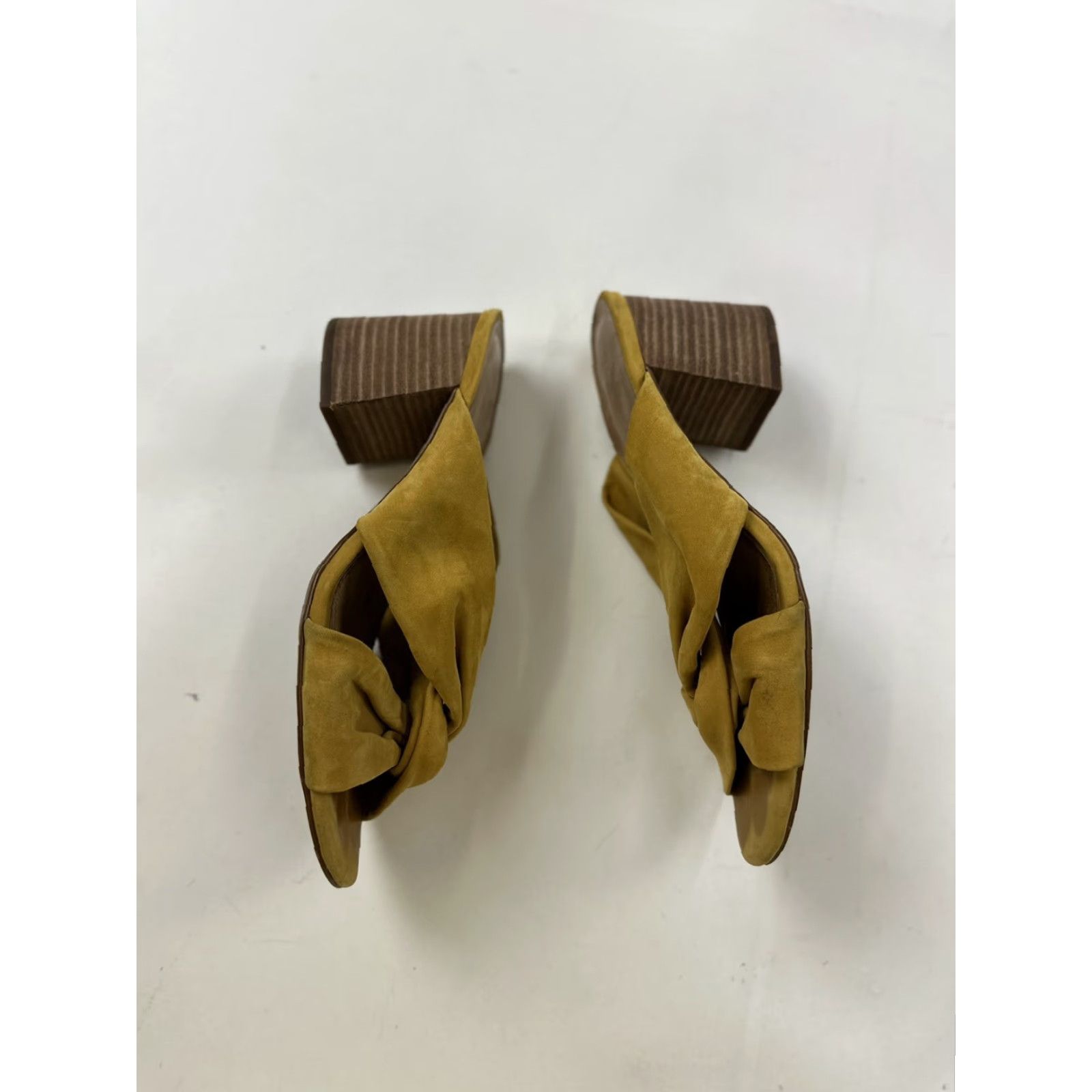 Madewell MADewell Yellow Leather Strappy Sandals Women’s 8 Block Heel Size US 8 / IT 38 - 2 Thumbnail
