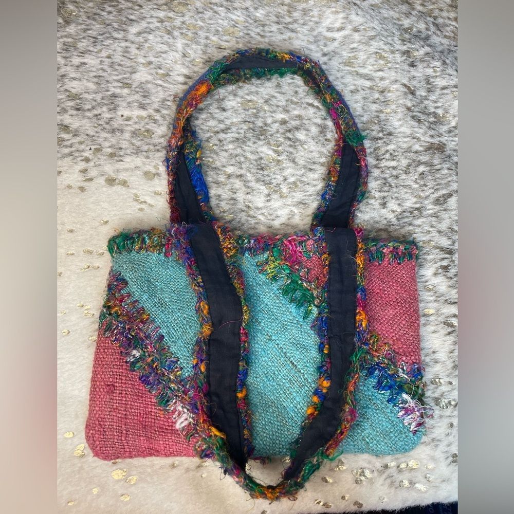 Other Multicolor Boho Fringe Hemp/Silk Blend Purse Size ONE SIZE - 2 Thumbnail