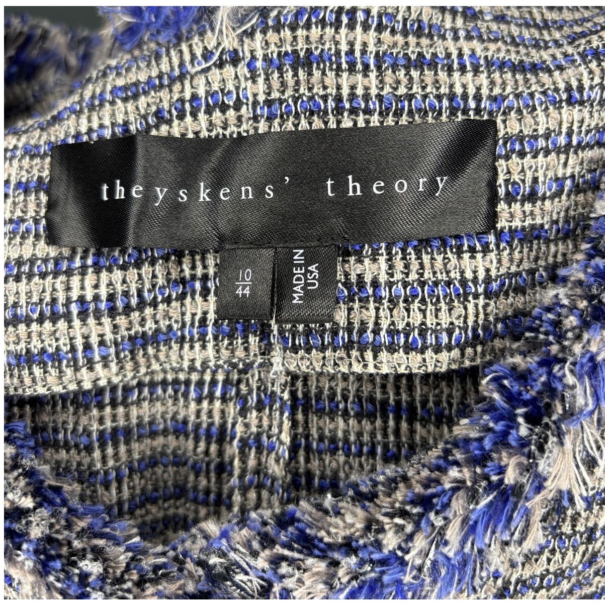 Theory THEYSKENS' THEORY Jossak Jacket Women’s Tweed Jacket | Sz 10 Size L / US 10 / IT 46 - 3 Thumbnail