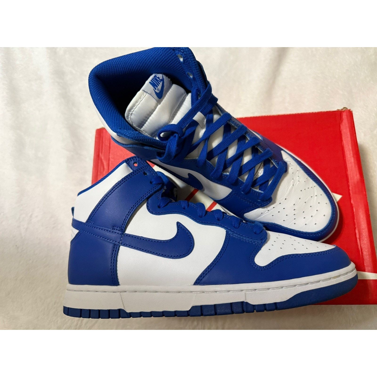 Nike Nike Dunk Hi Retro Kentucky White Game Royal Size 9.5 Size US 9.5 / EU 42-43 - 3 Thumbnail