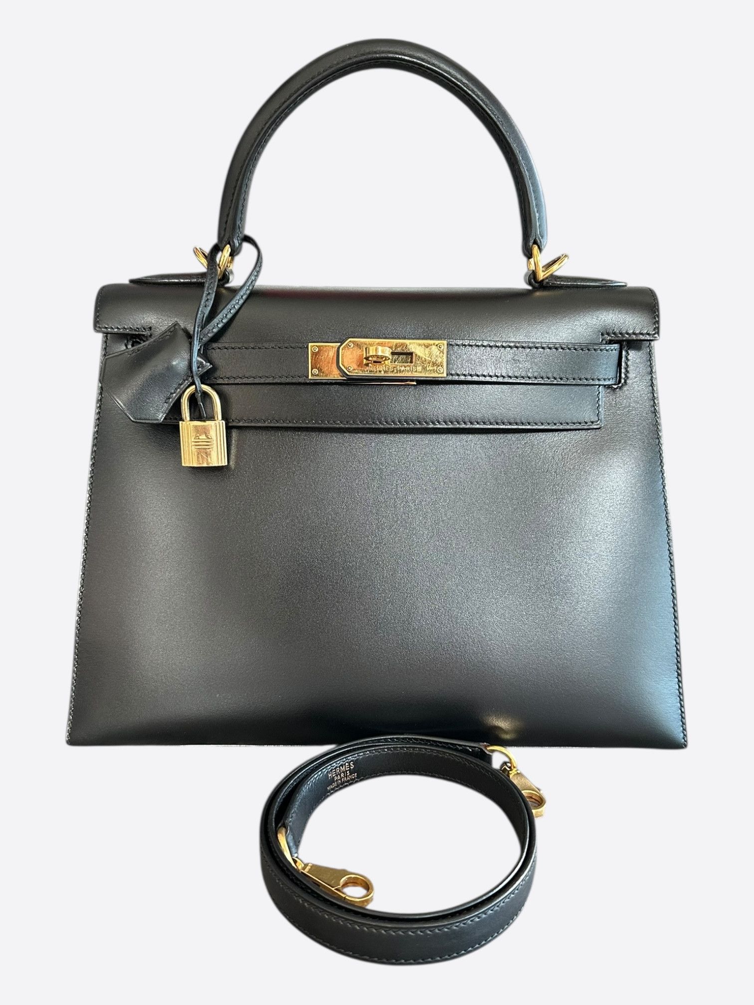 Hermes Hermes Black Box Leather Kelly 28 Size ONE SIZE - 1 Thumbnail