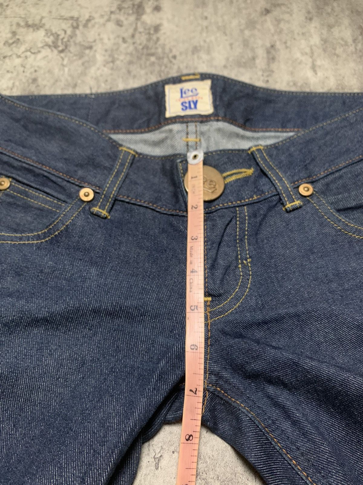 Hysteric Glamour Y2K Lee x Sly Japanese Super Flare Deep Indigo Raw Denim Size 26" / US 2 / IT 38 - 19 Thumbnail