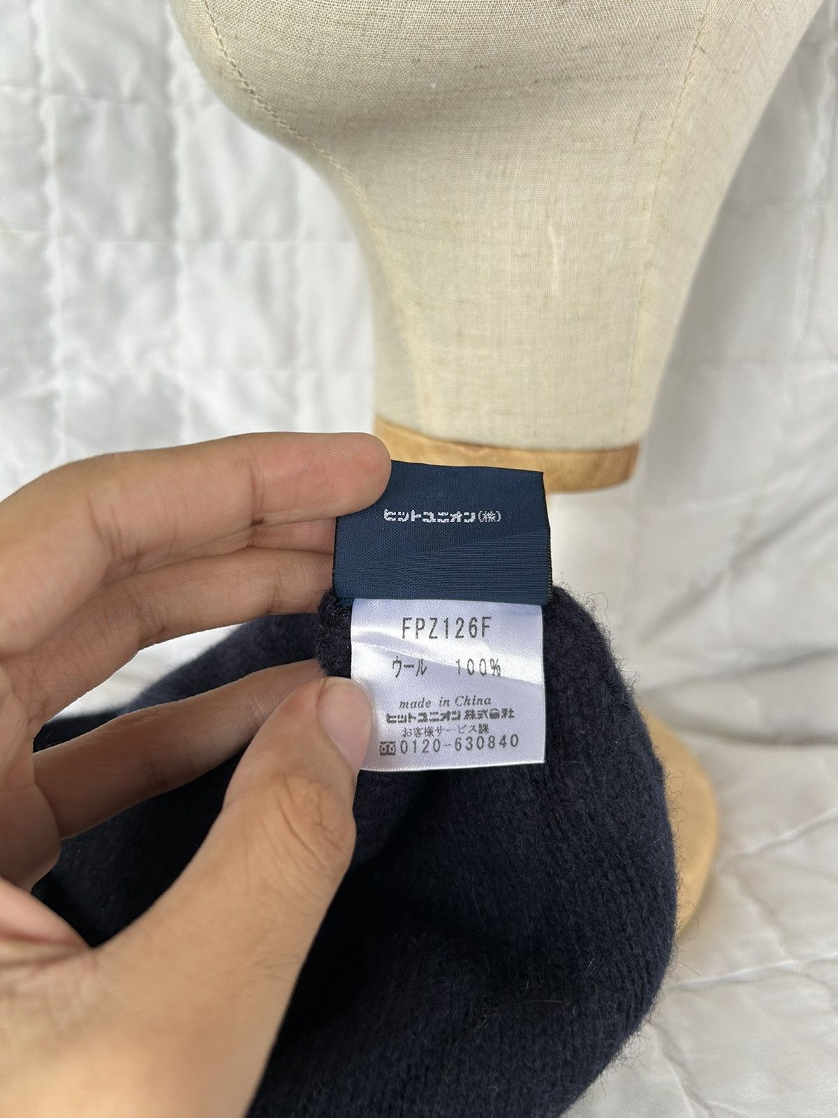 Fred Perry × Japanese Brand Fred Perry Big Logo Beanie Hats Size ONE SIZE - 6 Thumbnail