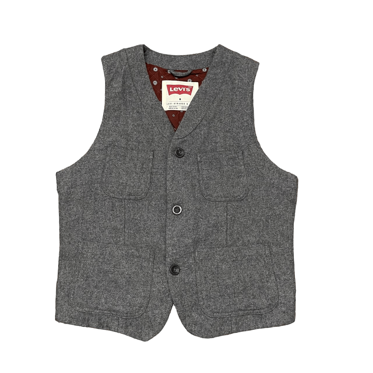 Levi's Levis Wool Multi Pocket Vest Size US M / EU 48-50 / 2 - 1 Thumbnail