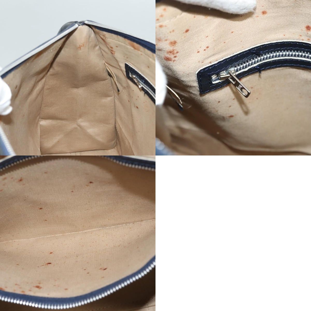 Dior DIOR Trotter Canvas Hand Bag Navy Gold Size ONE SIZE - 12 Thumbnail