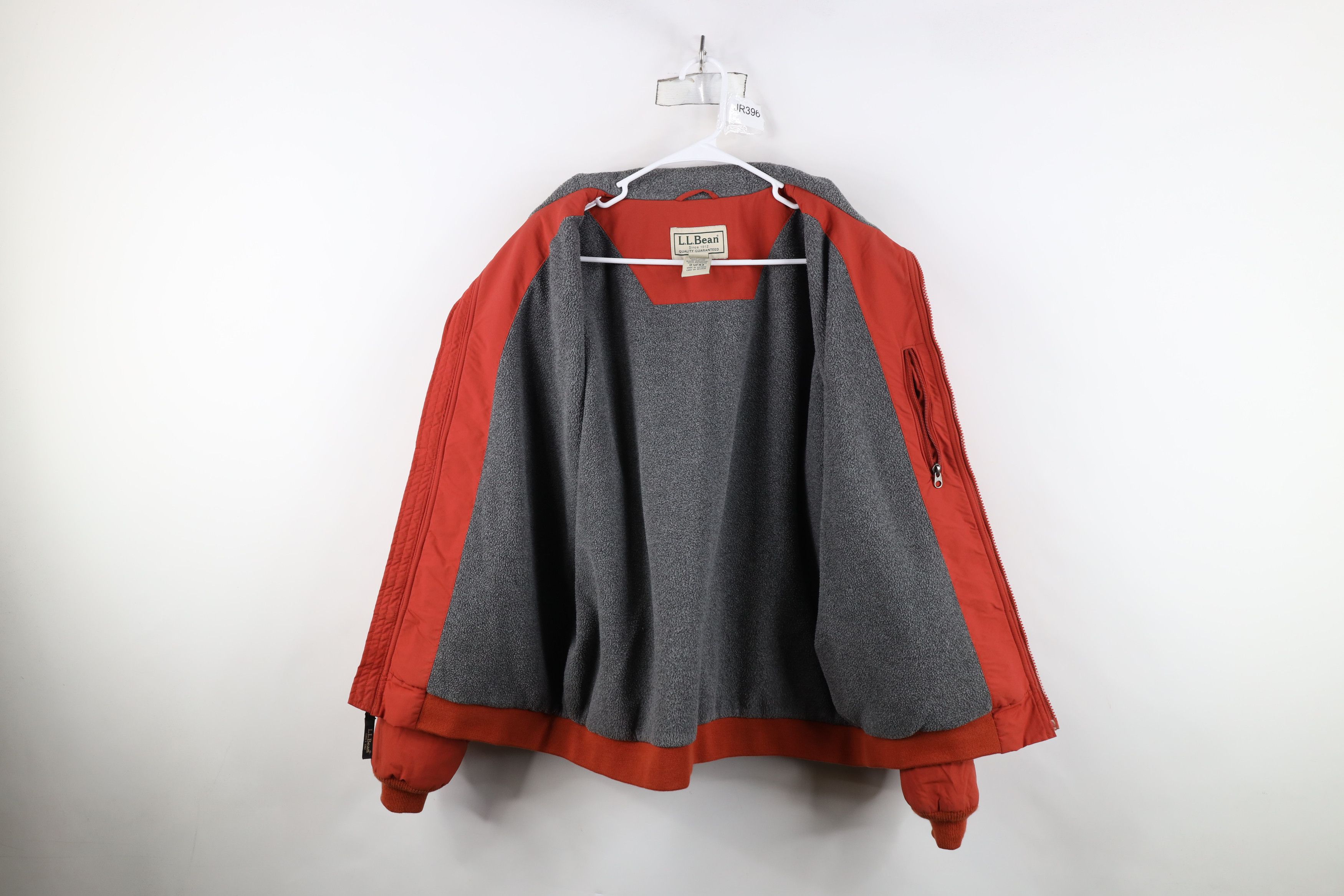 L.L. Bean Vintage LL Bean Fleece Lined Full Zip Bomber Jacket Orange Size US L / EU 52-54 / 3 - 11 Thumbnail