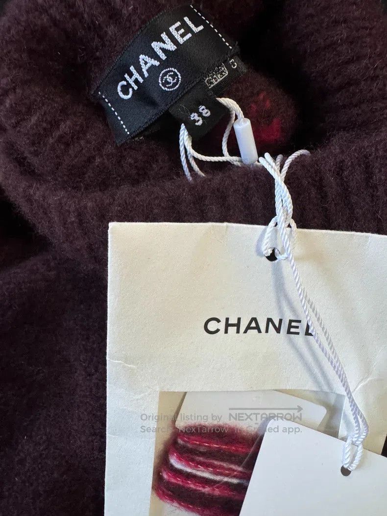 Chanel Chanel Burgundy flower sweater Size XS / US 0-2 / IT 36-38 - 3 Thumbnail