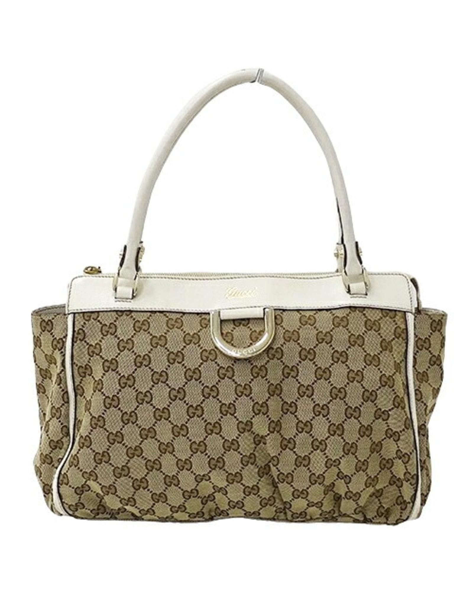 image of Gucci Timeless GG Canvas Handbag in Beige, Women's