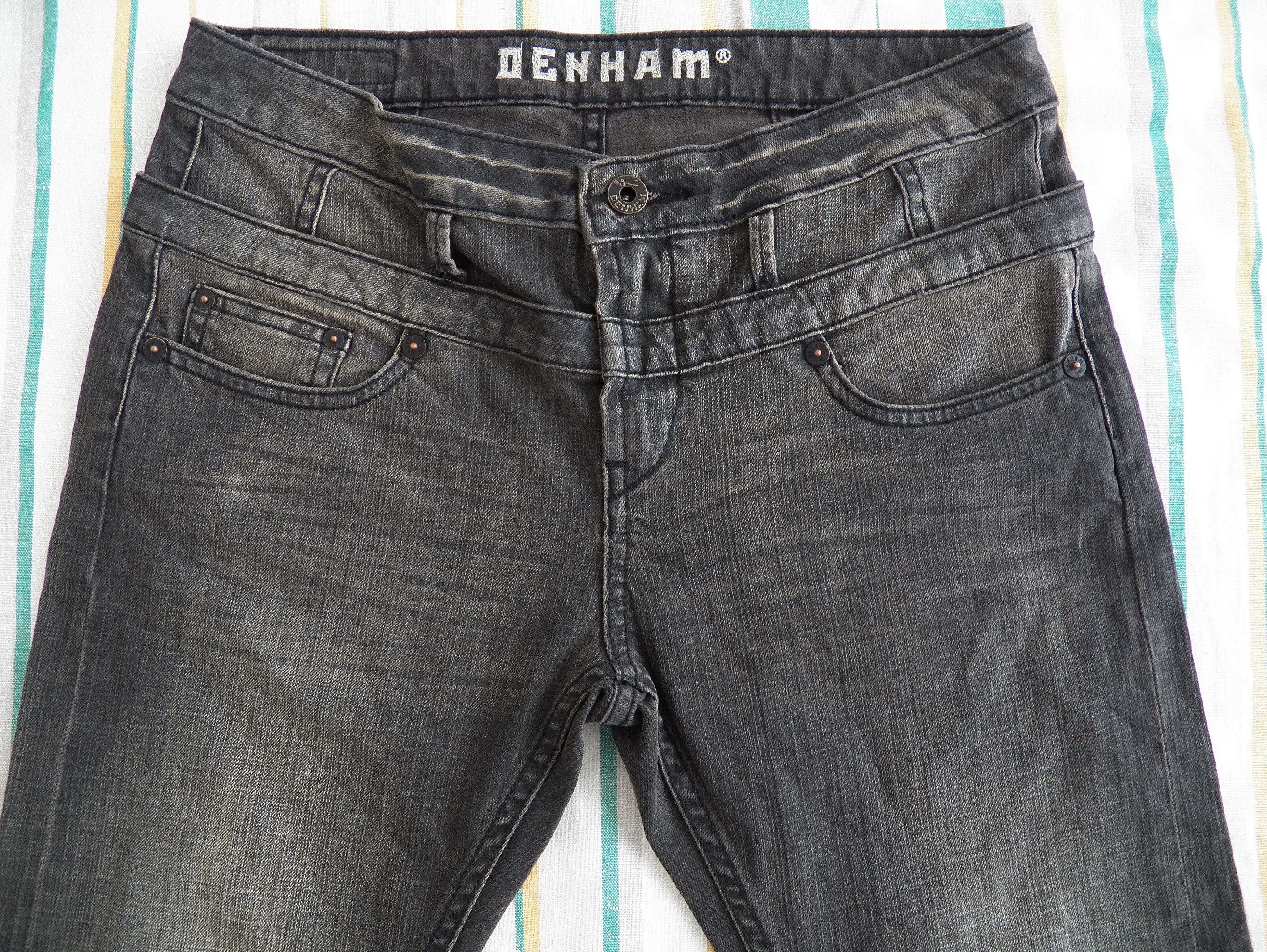 DENHAM Denham Jasmine Slim Jeans W27 L34 Distressed Black Teflon Size 27" / US 4 / IT 40 - 6 Thumbnail