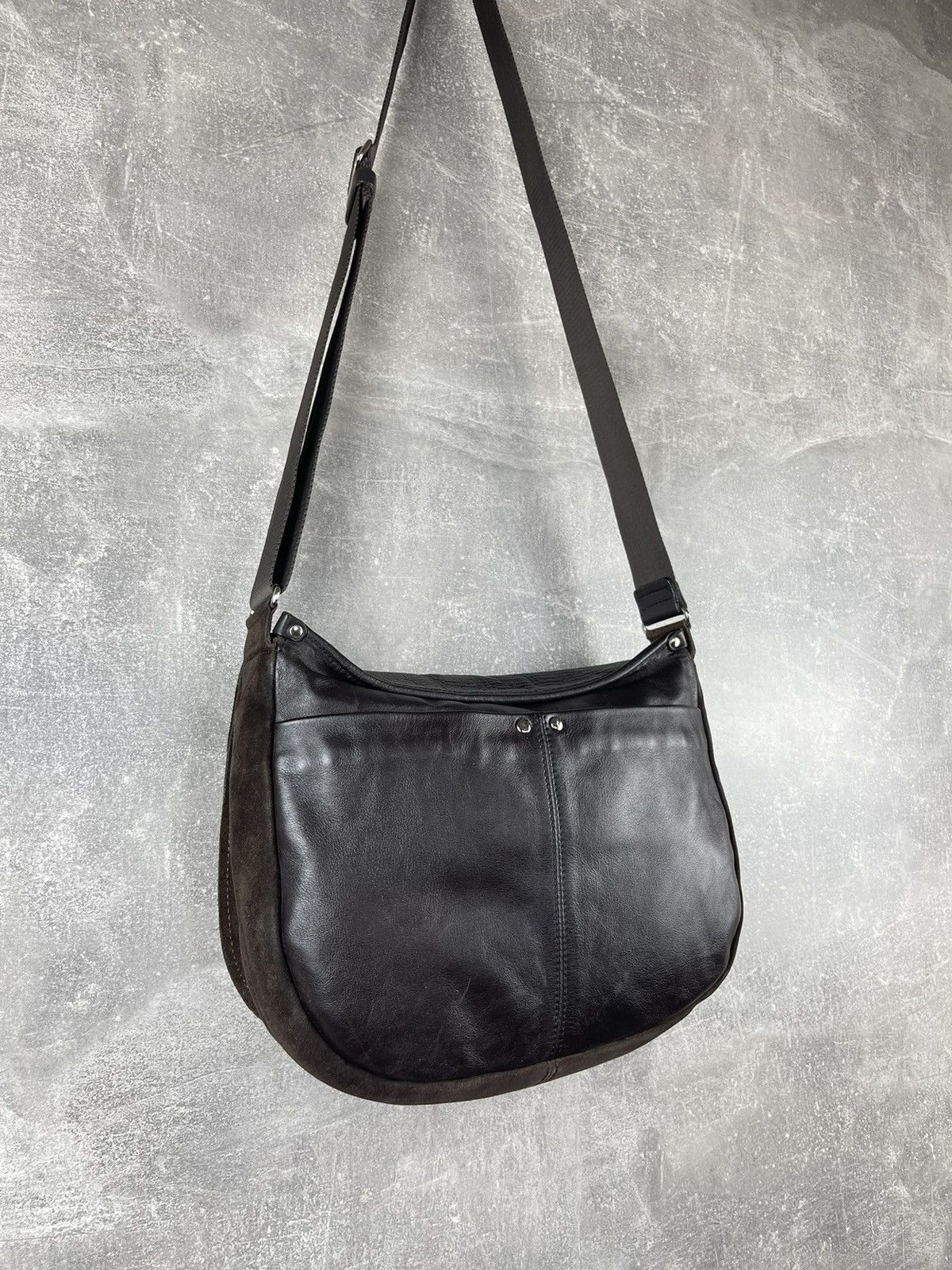 Mandarina Duck Mandarina Duck Leather Messenger Shoulder Bag Black Brown Size ONE SIZE - 8 Thumbnail