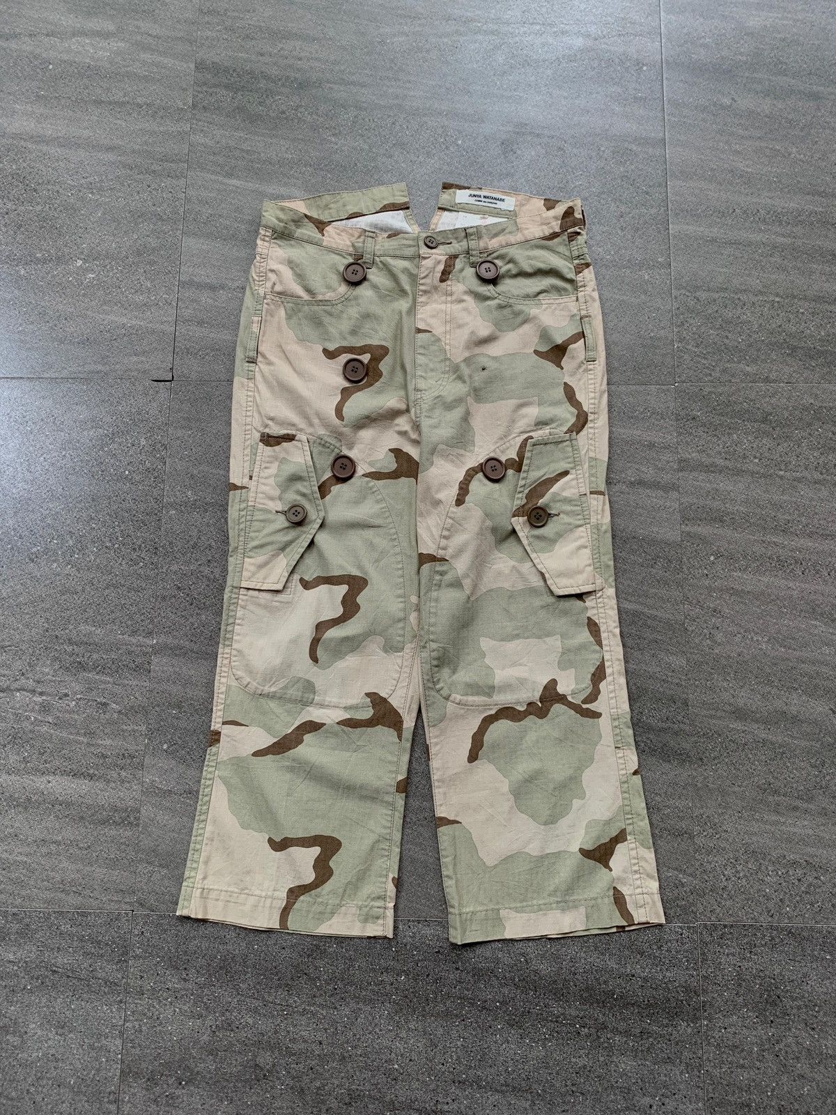 Junya Watanabe FREE IMPORT TAX 2005 Cropped Camo Pants with Flap Pocket Size US 30 / EU 46 - 2 Thumbnail