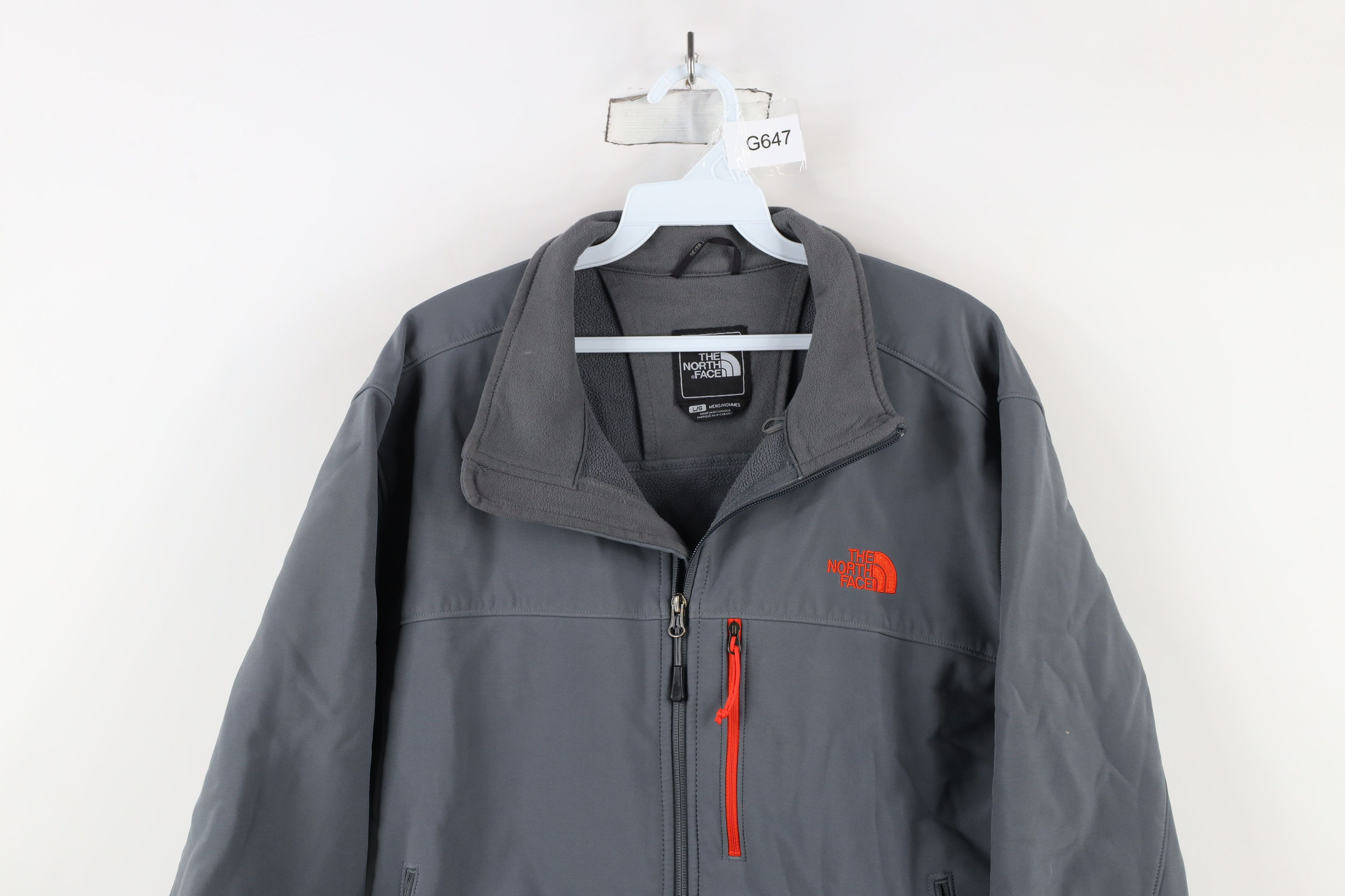 The North Face × Vintage The North Face Fleece Lined Full Zip Soft Shell Jacket Gray Size US L / EU 52-54 / 3 - 2 Thumbnail