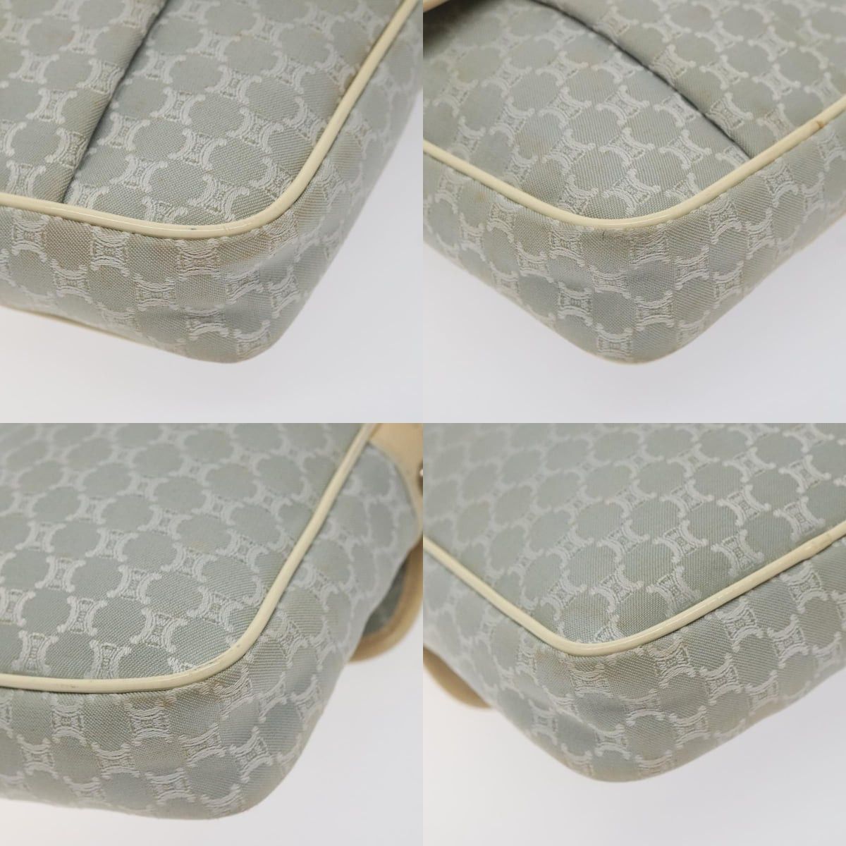 Celine CELINE Macadam Canvas Shoulder Bag Light Blue Silver Size ONE SIZE - 10 Thumbnail