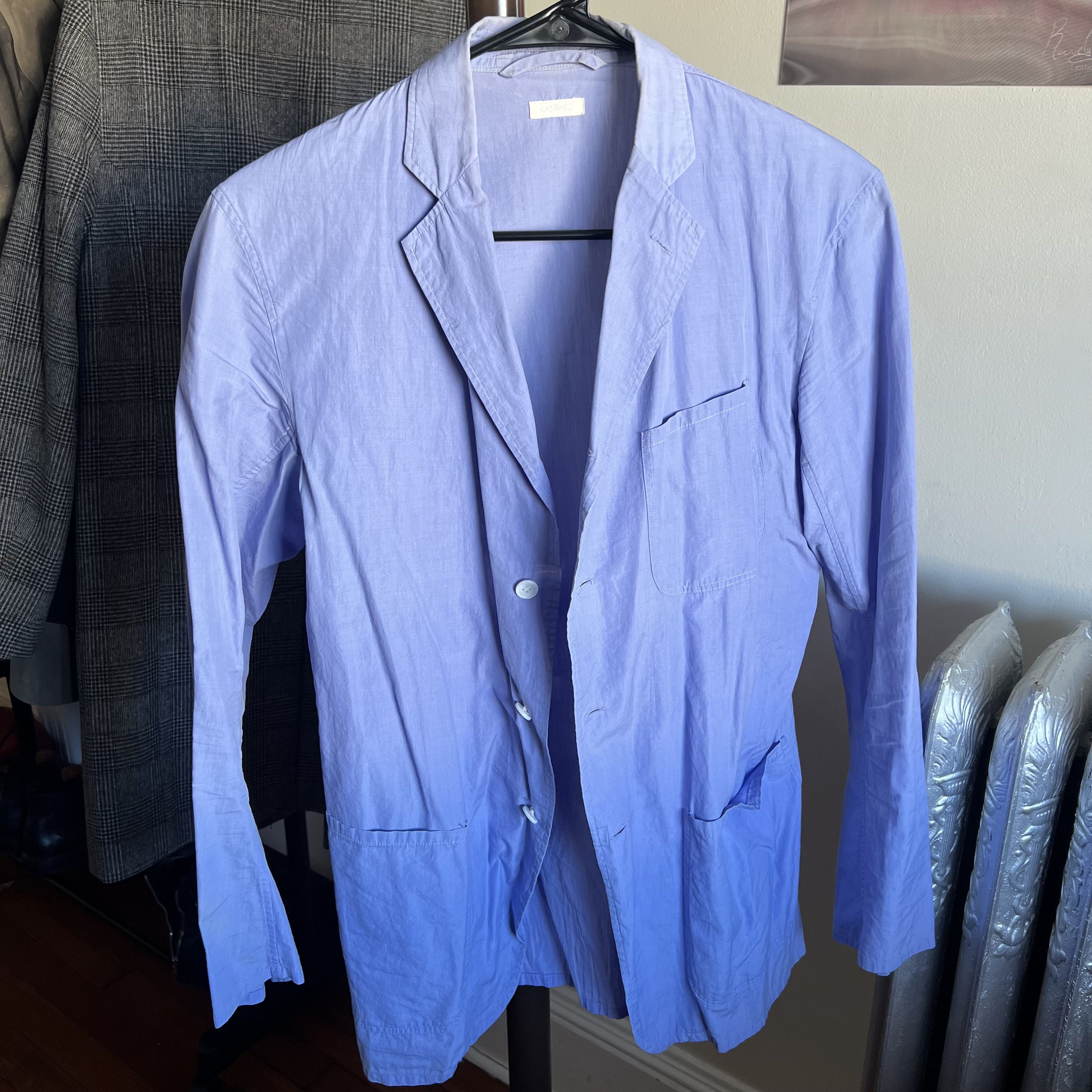 Comoli Comoli Cotton blazer / Sky blue / Sz 1 Size US S / EU 44-46 / 1 - 2 Thumbnail