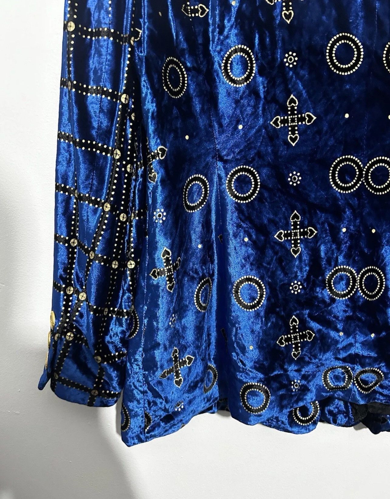 Escada Escada Margaretha Ley Cross Jacket, Blue And Gold. Size 38 Size XS / US 0-2 / IT 36-38 - 11 Thumbnail