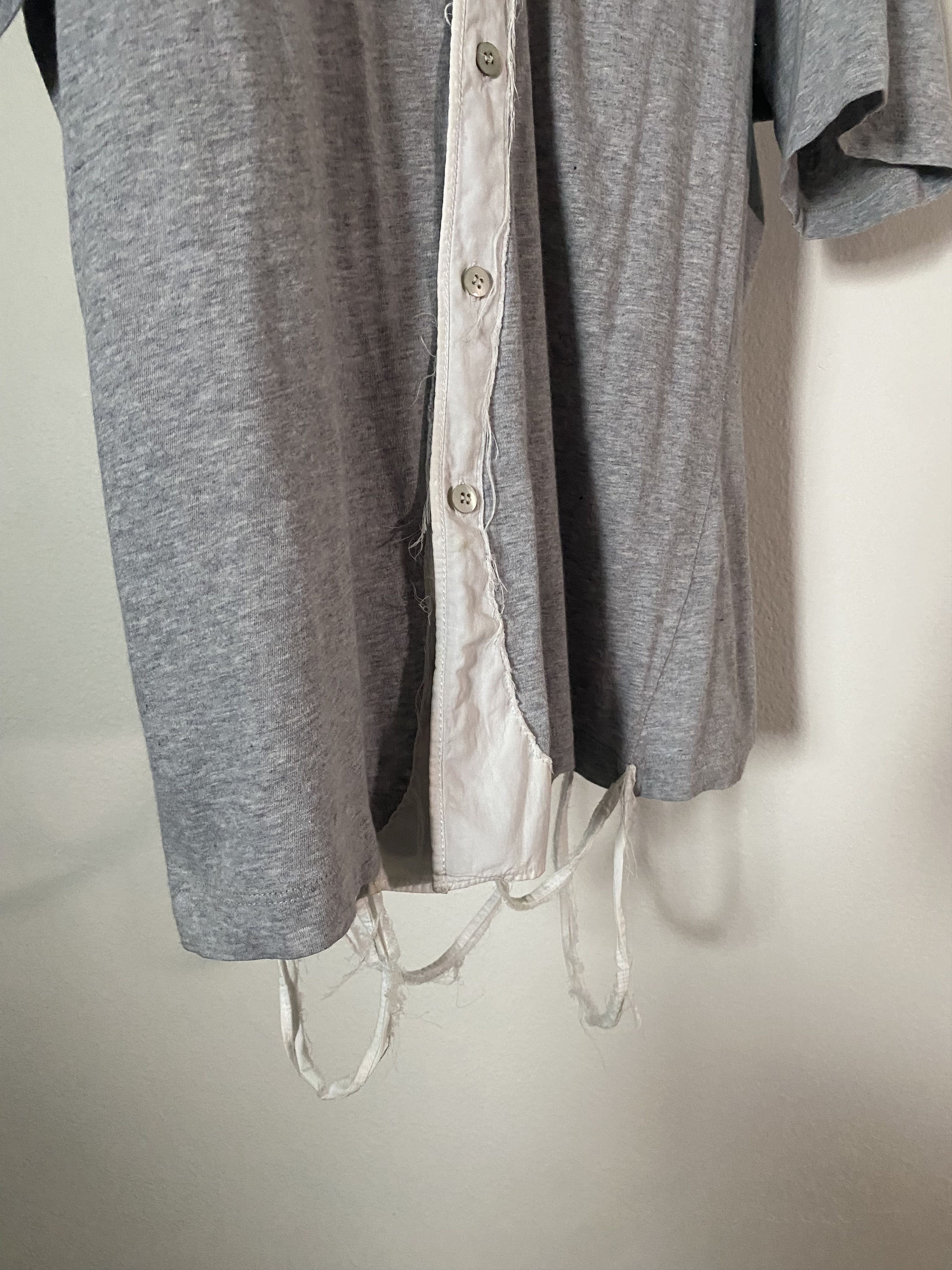 Hussein Chalayan Distressed Short Sleeve Button Up, view 2
