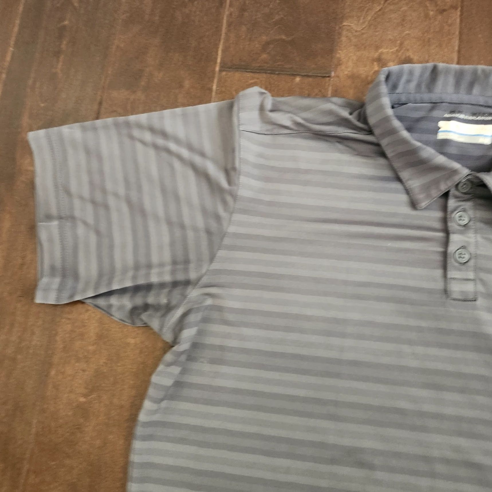 Vintage Columbia Polo Shirt Striped Gray M Omni-Wick Short Sleeve Mens Polo Shirt Casual Activewear Size US M / EU 48-50 / 2 - 5 Thumbnail