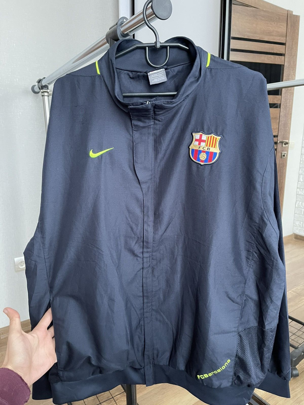 Vintage Nike FC Barcelona Vintage Soccer Zip Track Jacket Size US XXL / EU 58 / 5 - 7 Thumbnail