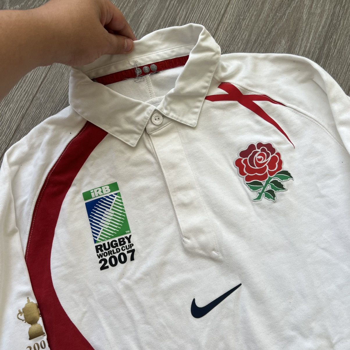 Nike Vintage Nike England Rugby World Cup Long Sleeve Jersey Size US XL / EU 56 / 4 - 6 Thumbnail