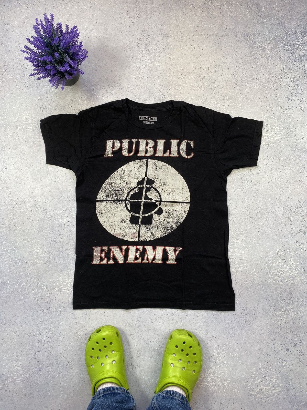 Band Tees Public Enemy Men’s Black T-shirt With Big Logo Size US M / EU 48-50 / 2 - 2 Thumbnail