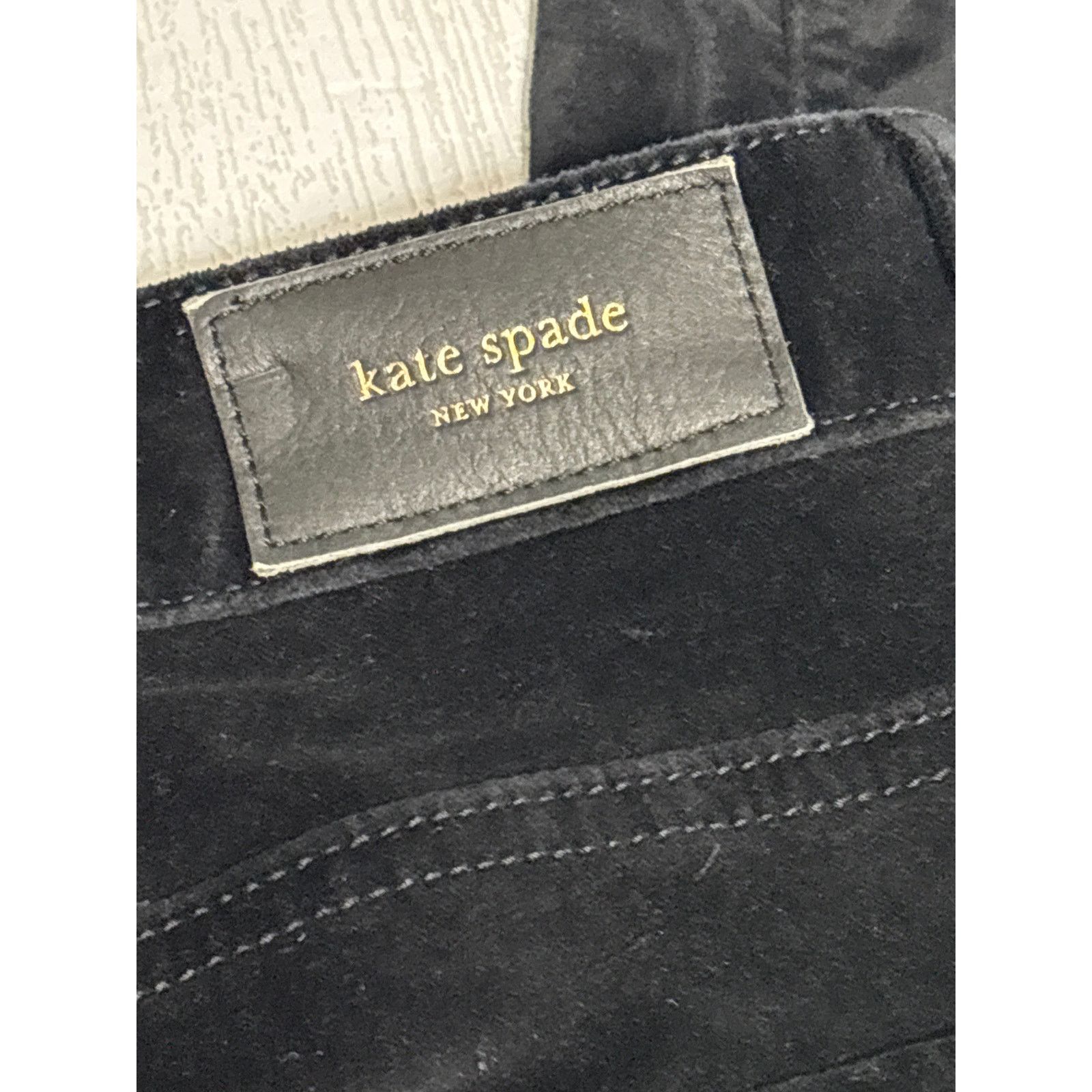 Kate Spade Broome Street Kate Spade Black Velvet Pants Size 30 Size 30" / US 8 / IT 44 - 13 Thumbnail